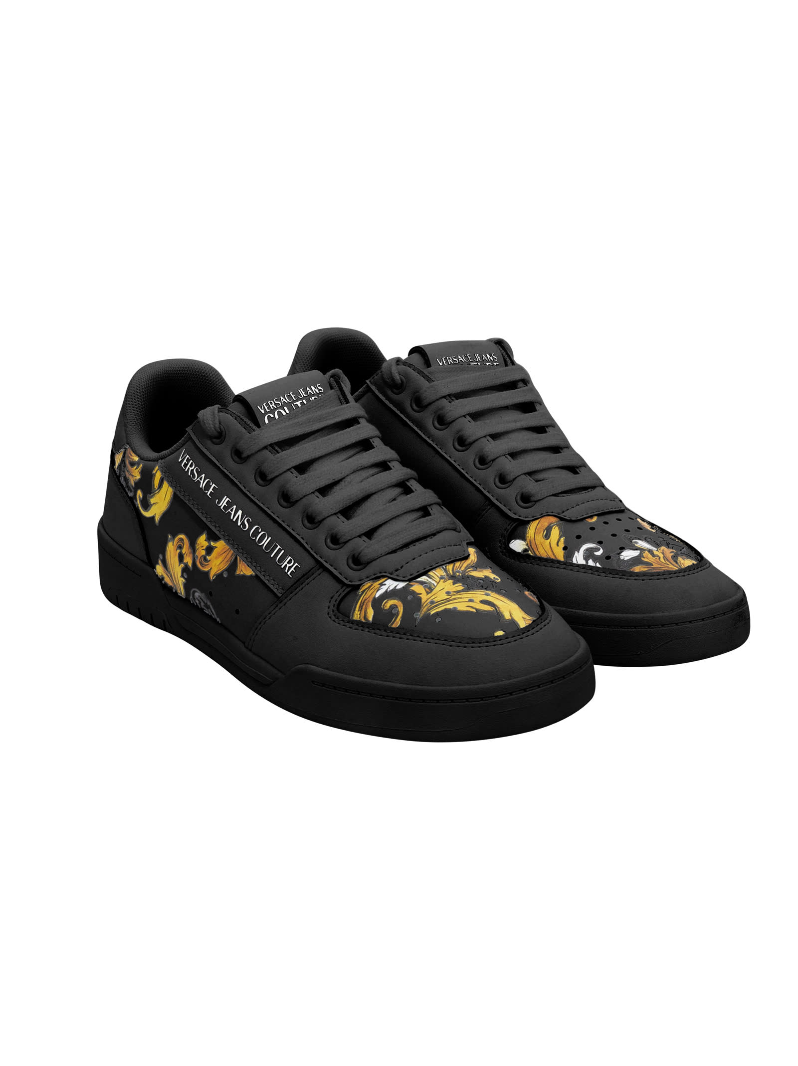 Shop Versace Jeans Couture Sneakers In Black