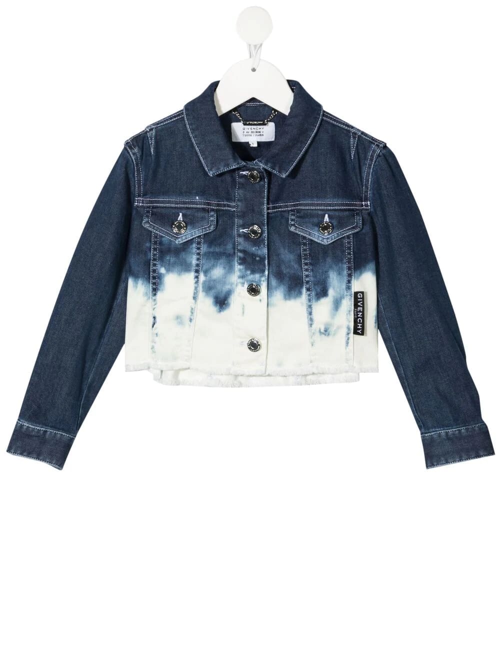 Givenchy Denim Jacket With Tie Dye Pattern In Grigio Chiaro