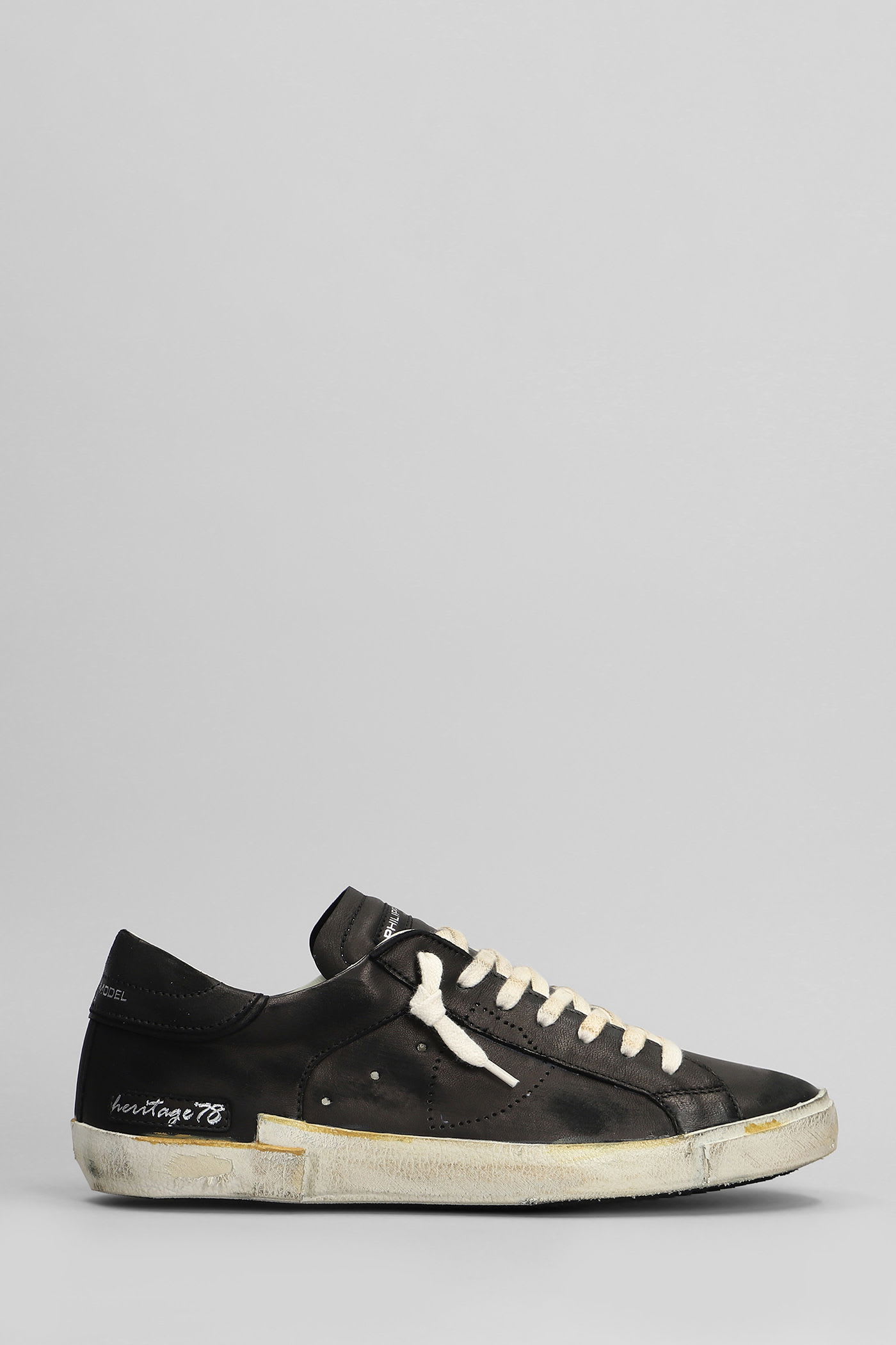 Philippe Model Sneakers Prsx Low Man Vintage Noir In Black