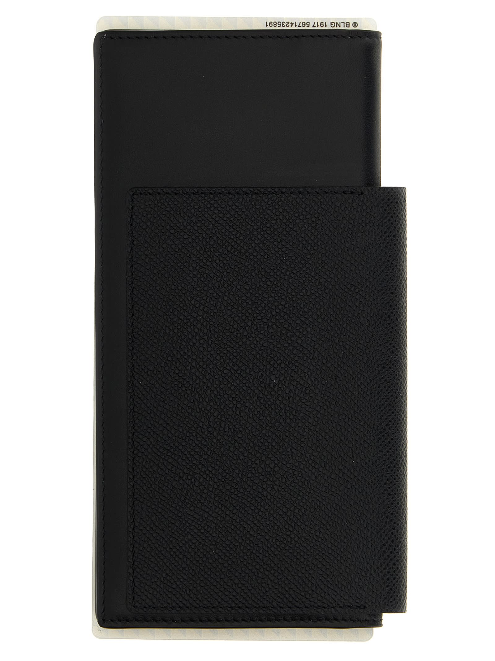 Balenciaga Passport Lungo 1 Biglietto Wallet In Black