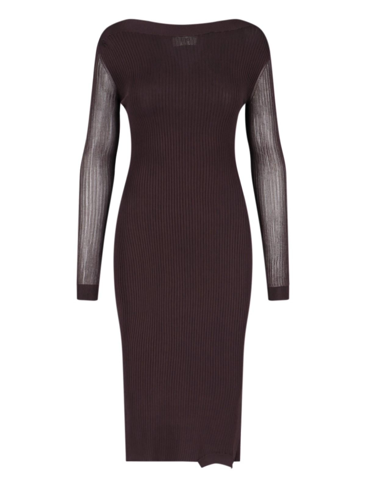 Shop Fendi Maxi Sheath Dress In Purple