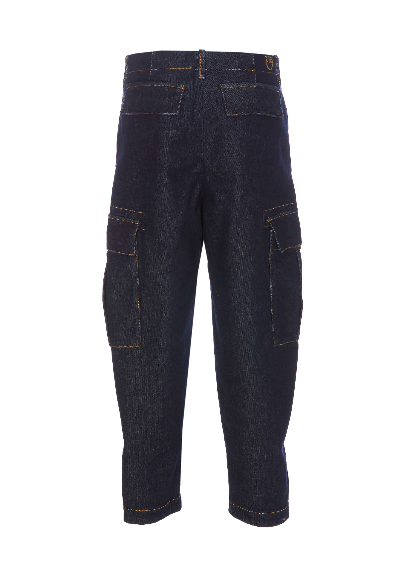 Shop Pinko Sonata Denim Pants  In Blue