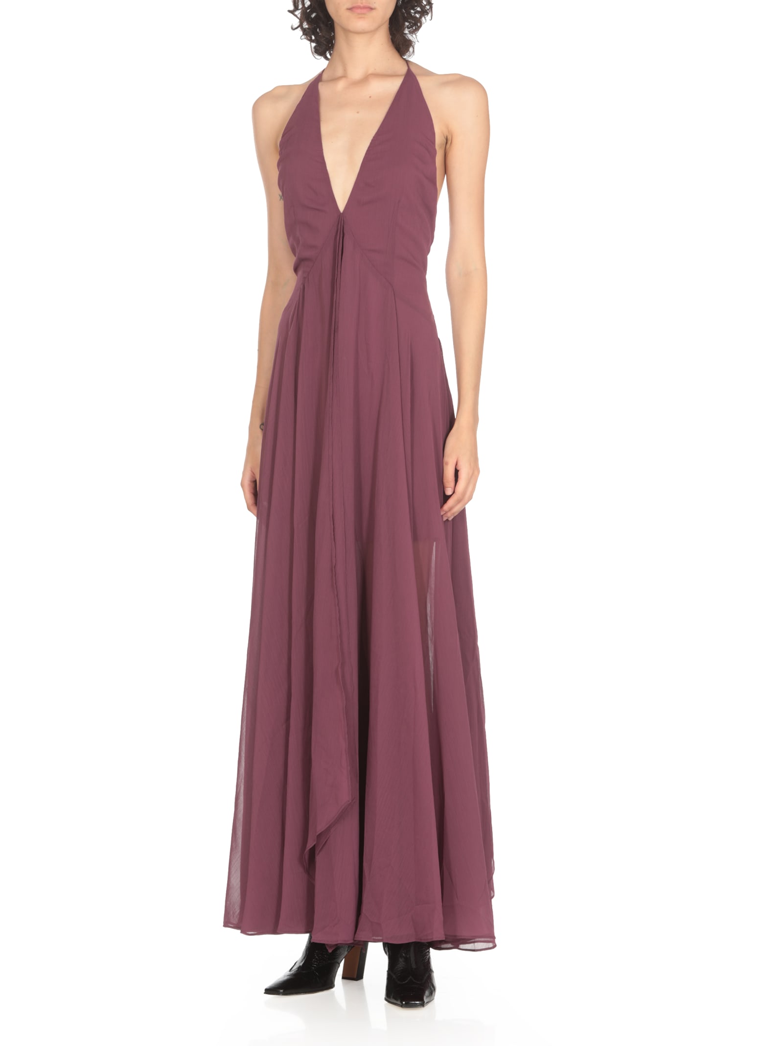 Shop Rotate Birger Christensen Chiffon Dress In Purple