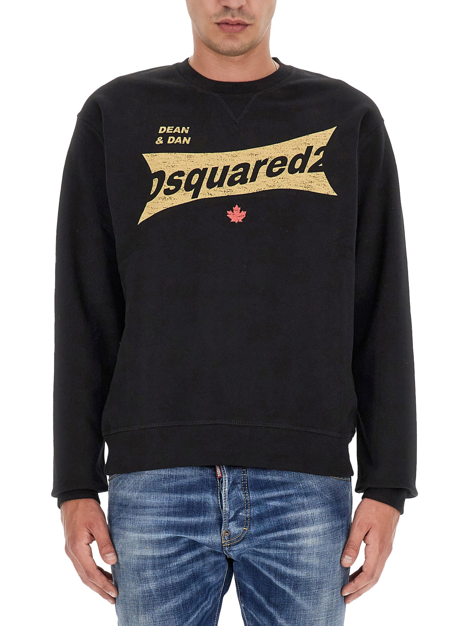 Shop Dsquared2 Sweatshirt With Logo In Nero