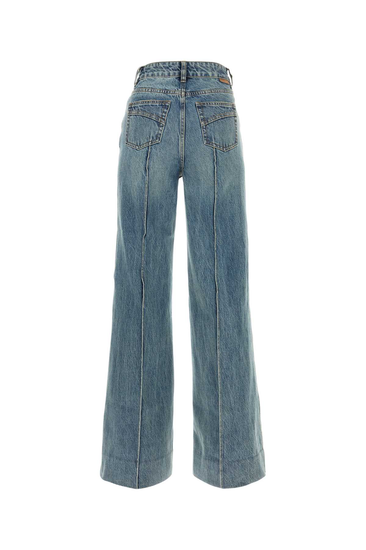 Shop Zimmermann Denim Illustration Jeans In Neptune