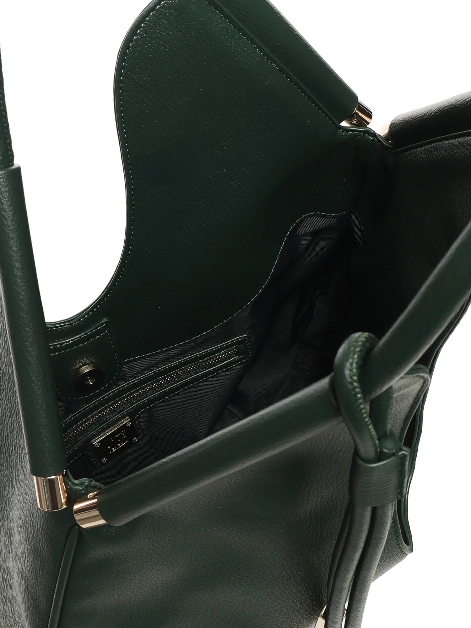 V73 Curved-handle Tote Bag In Green