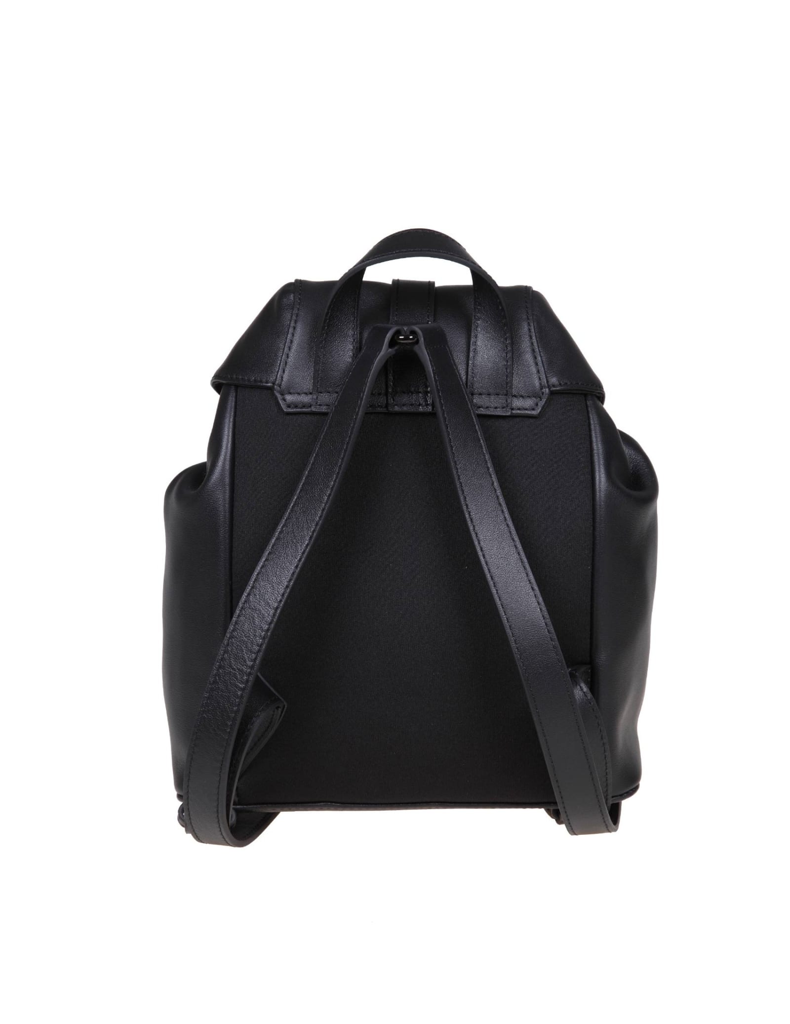 Shop Furla Flow S Black Leather Backpack