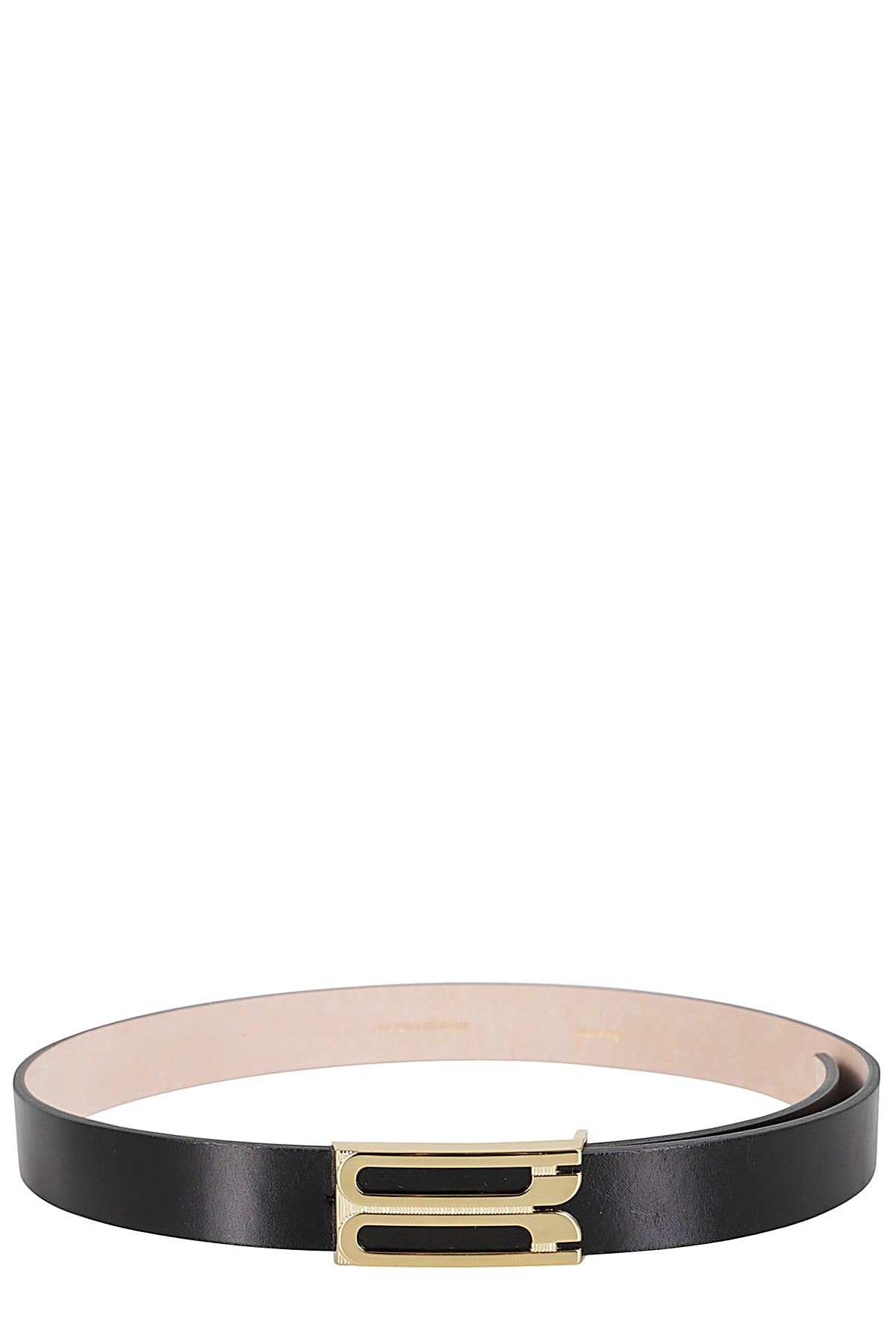 Shop Victoria Beckham Regular Bbuckle Belt In Black