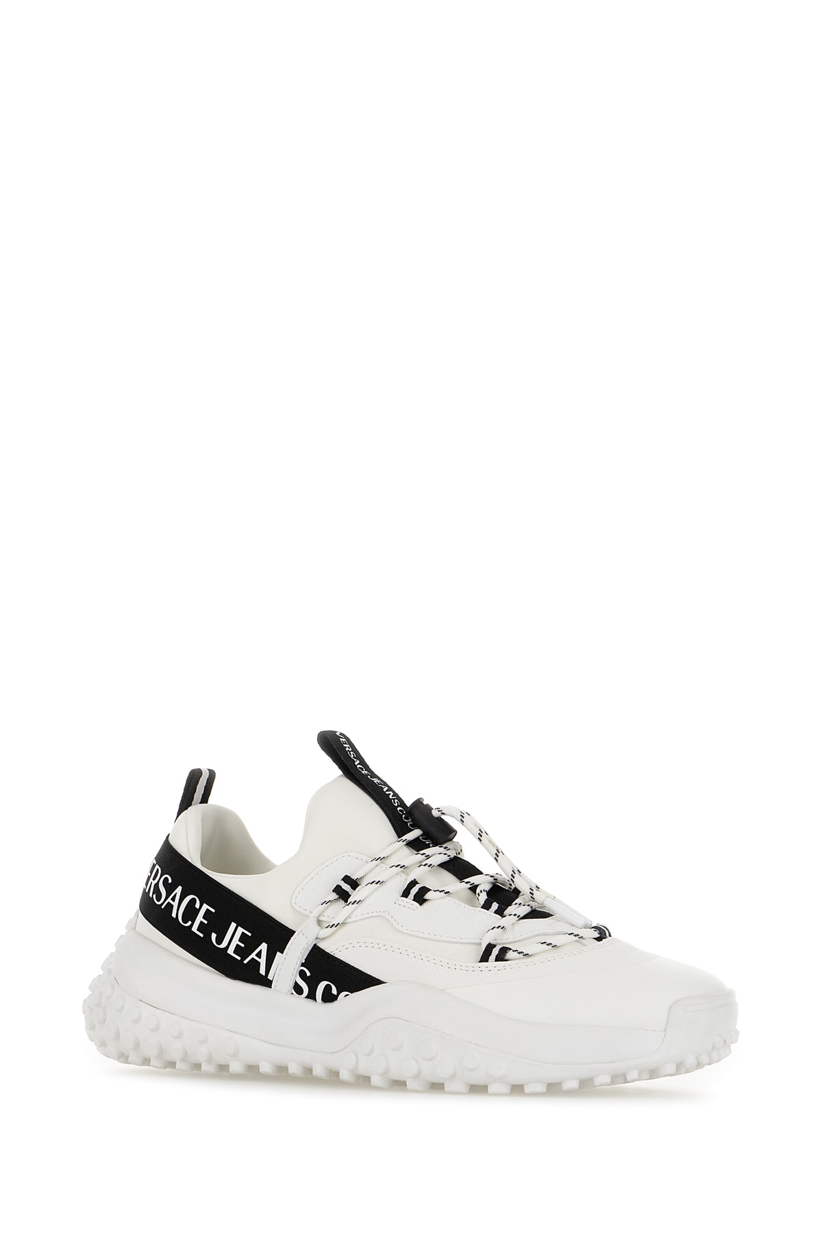 Versace Jeans Couture Two-tone Fabric Sneakers In White