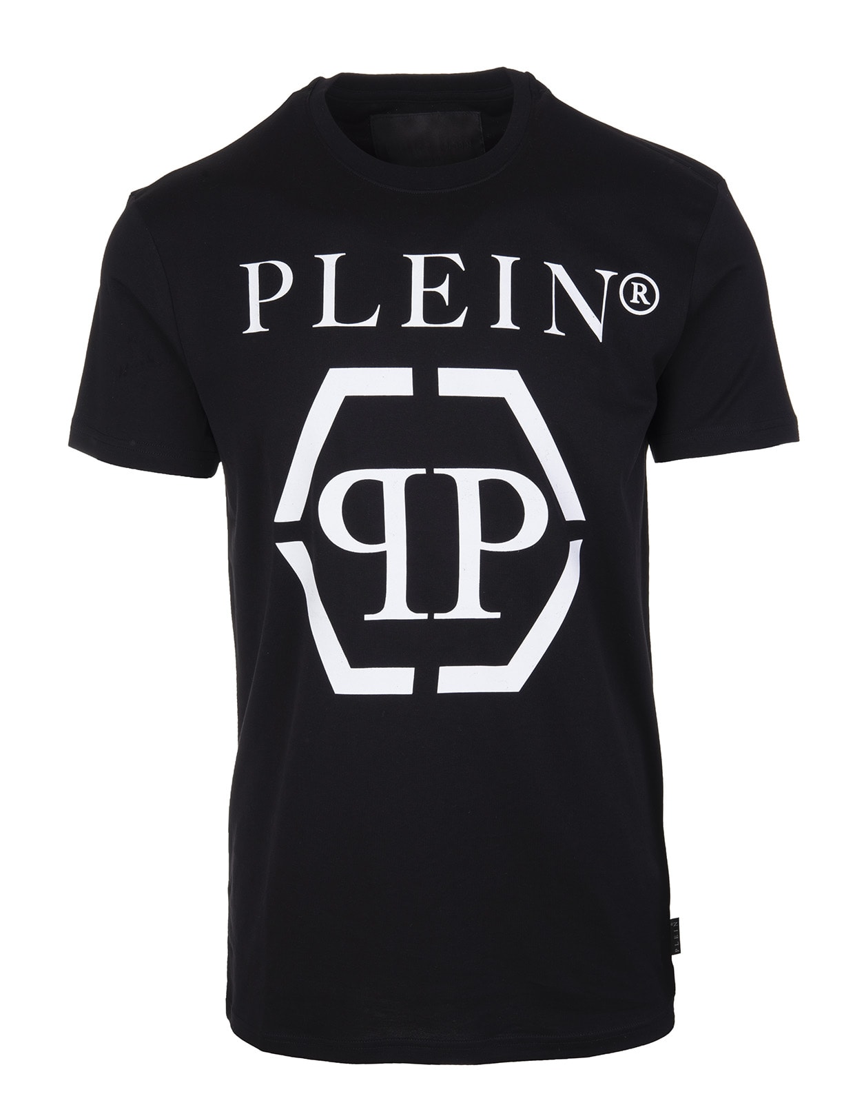 Philipp Plein Man Black Hexagon Short Sleeve T-shirt