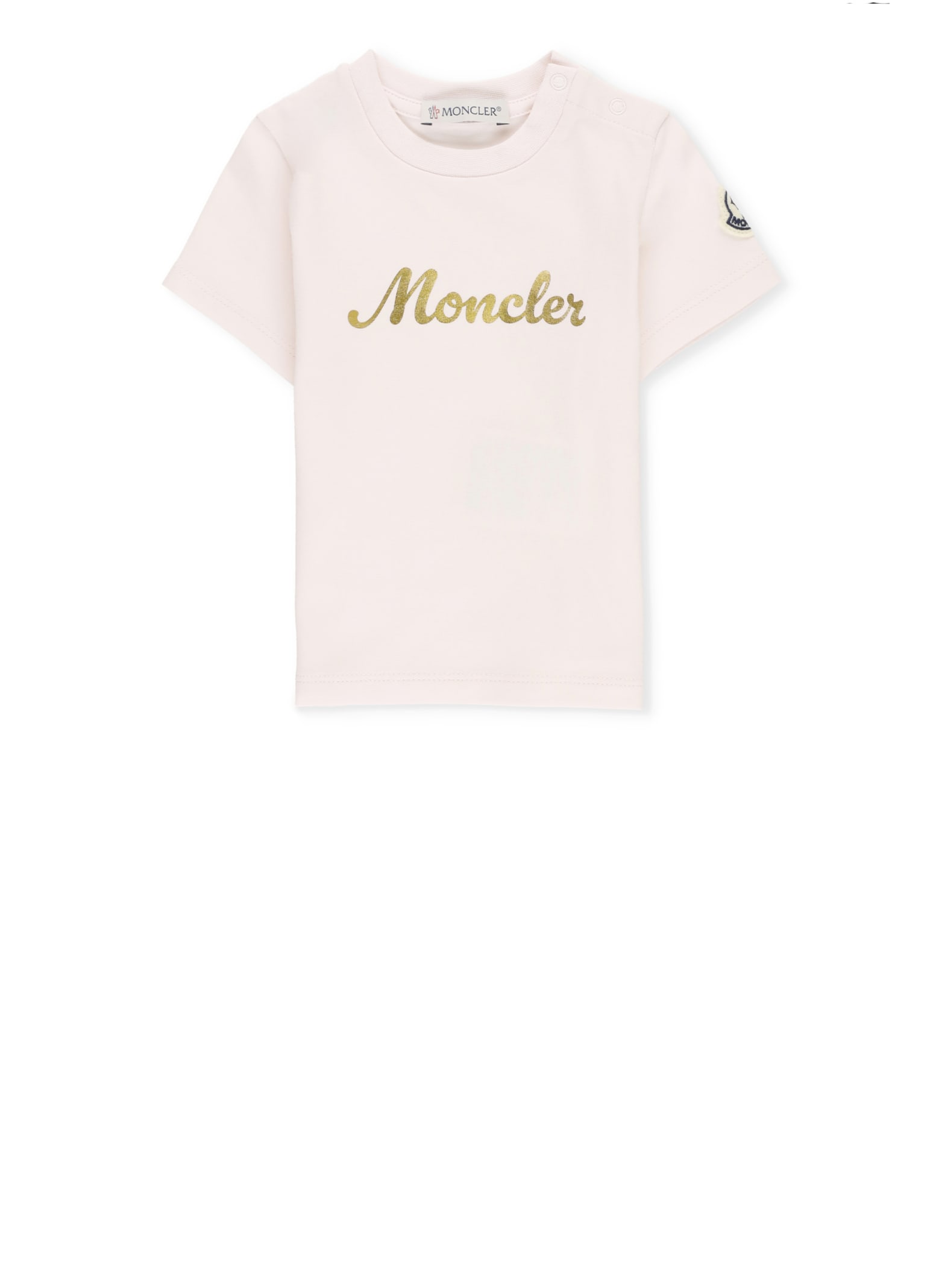 Shop Moncler T-shirt With Logo In Pink