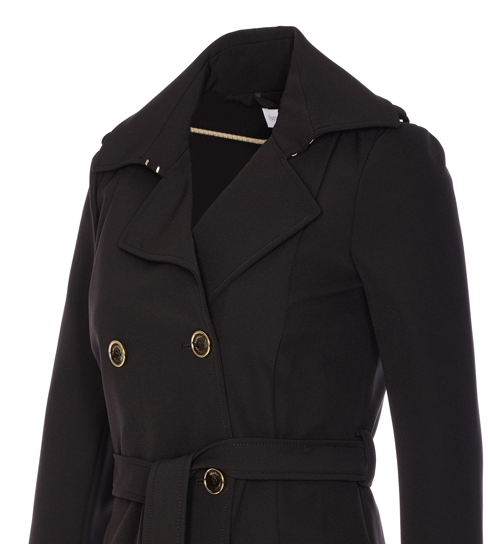 Shop Patrizia Pepe Trench In Black