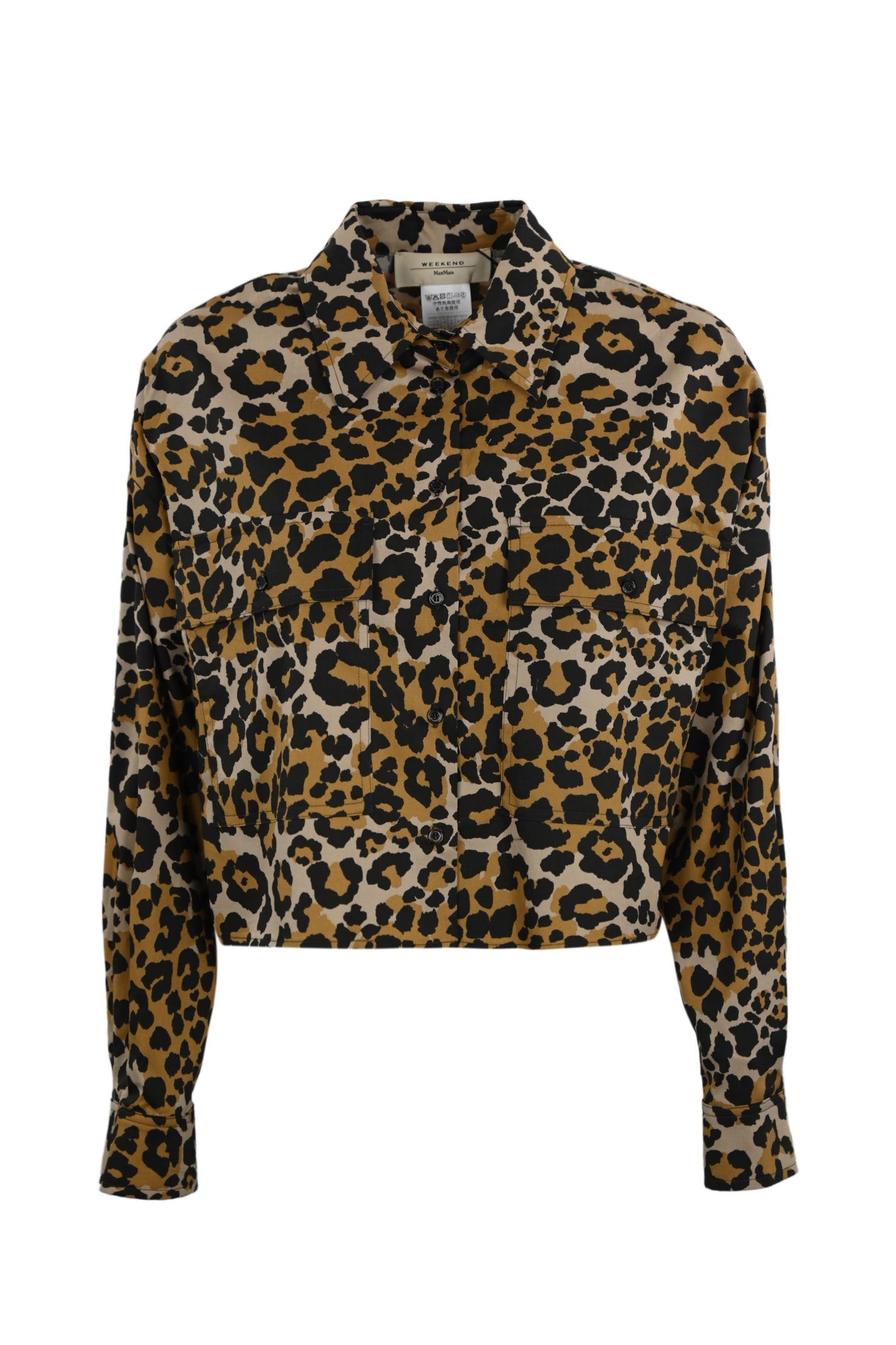 Shop Weekend Max Mara Tennis Cotton Twill Shirt In Leopard