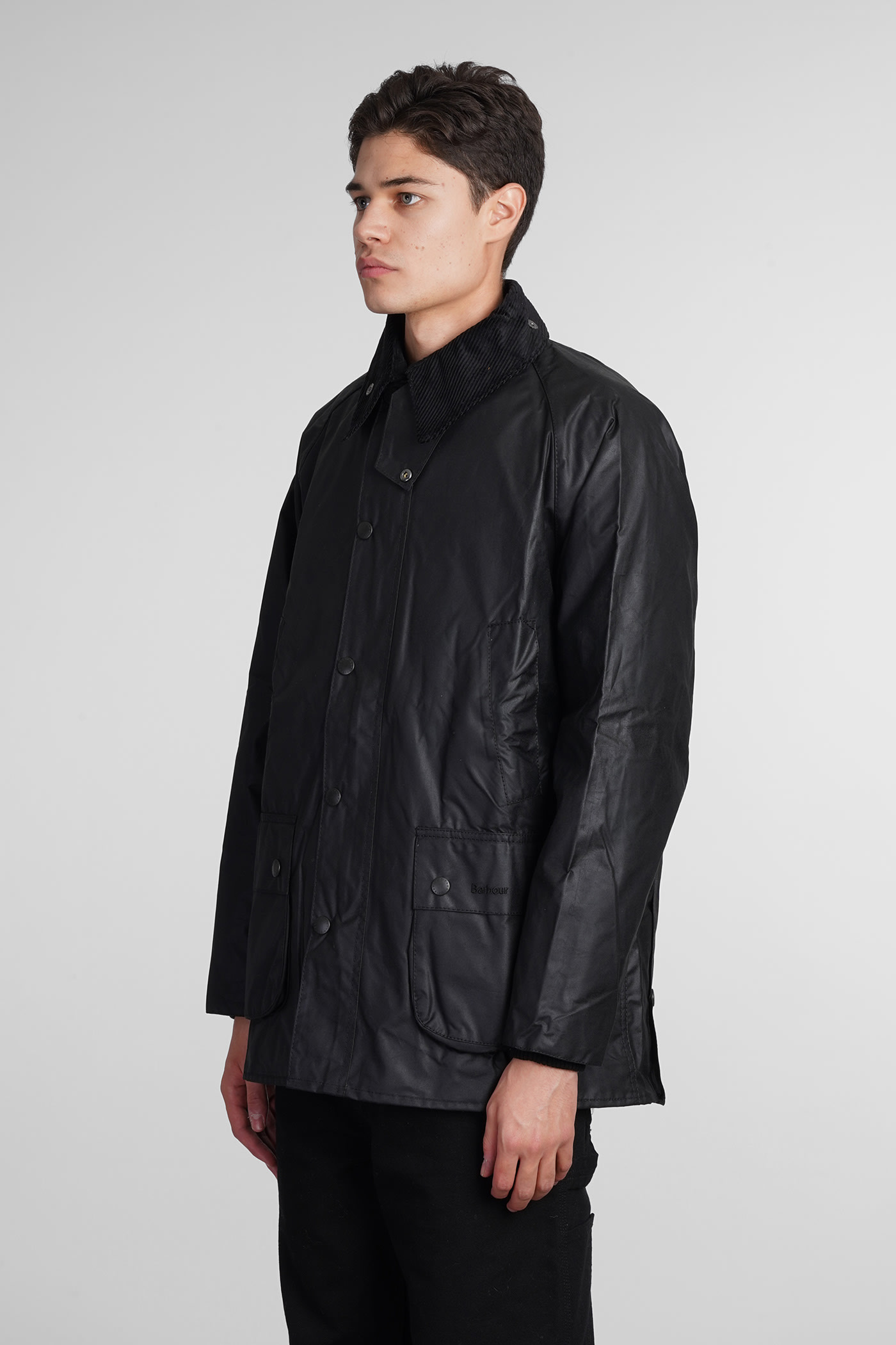 Shop Barbour Casual Jacket In Black Cotton