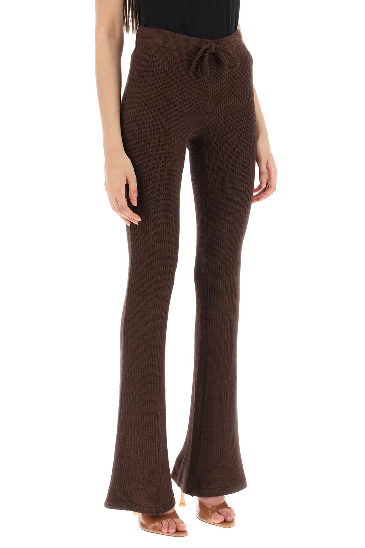 Shop Siedres Flo Knitted Pants In Brown