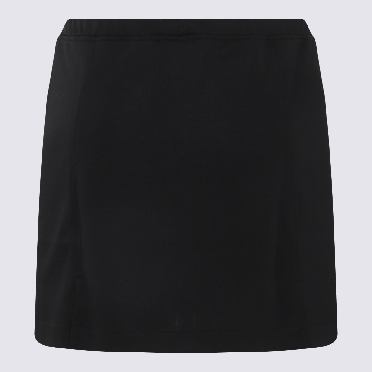 Shop Courrèges Black Cotton Mini Skirt