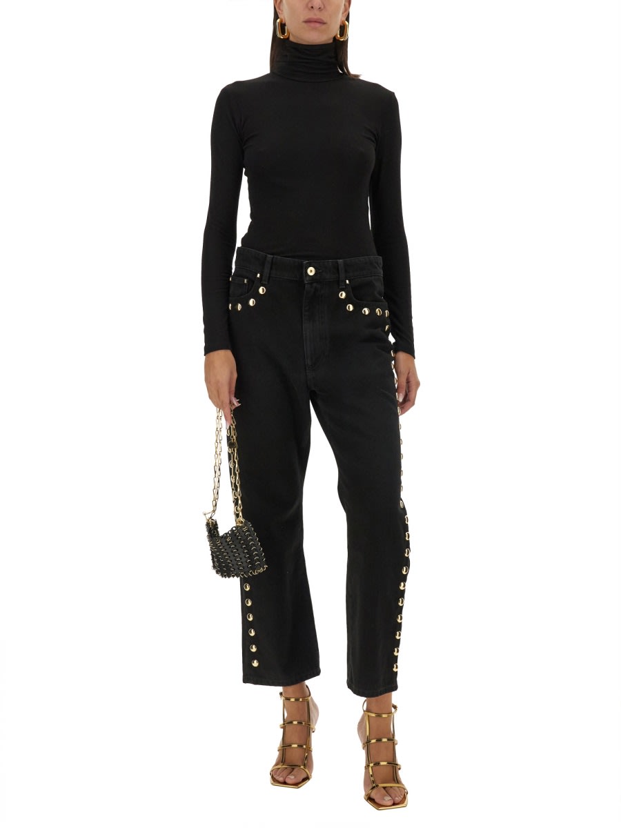 Shop Rabanne Jeans With Studs In Black