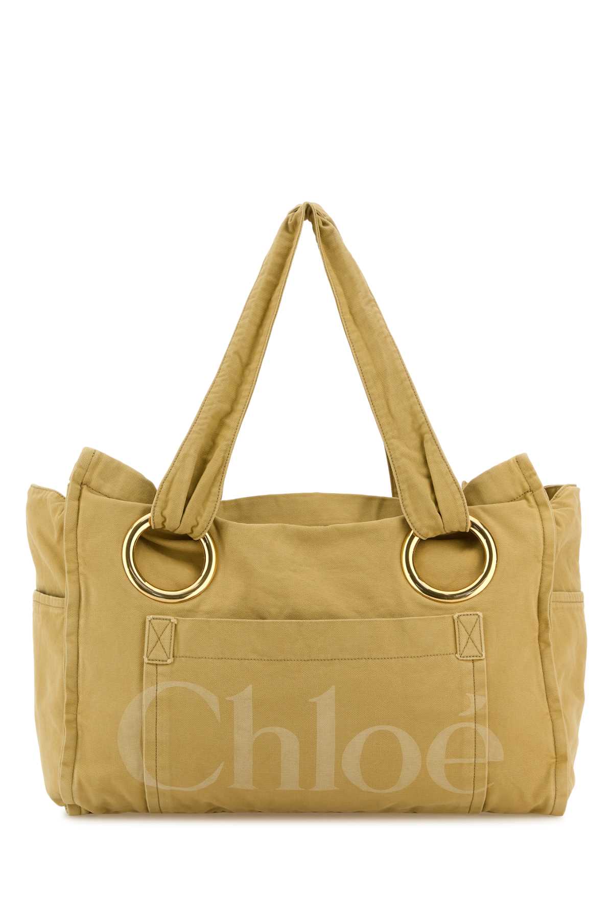 Chloé Mustard Canvas Shopping Bag
