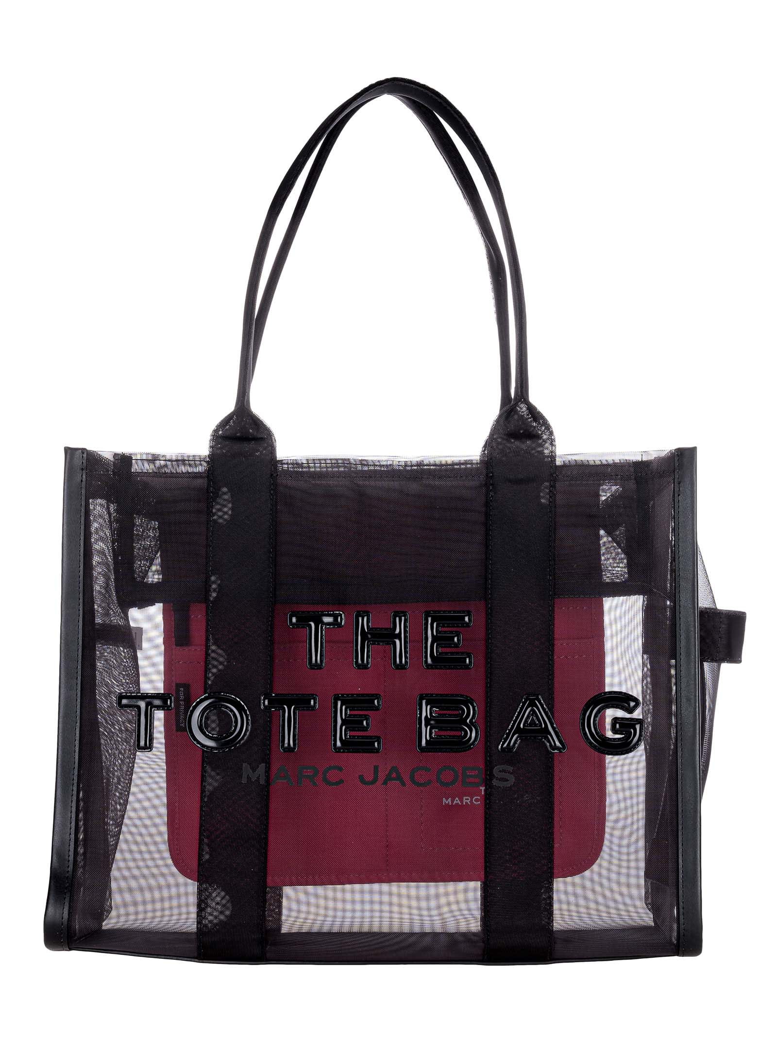 Marc Jacobs The Mesh Traveler Tote Bag In Black