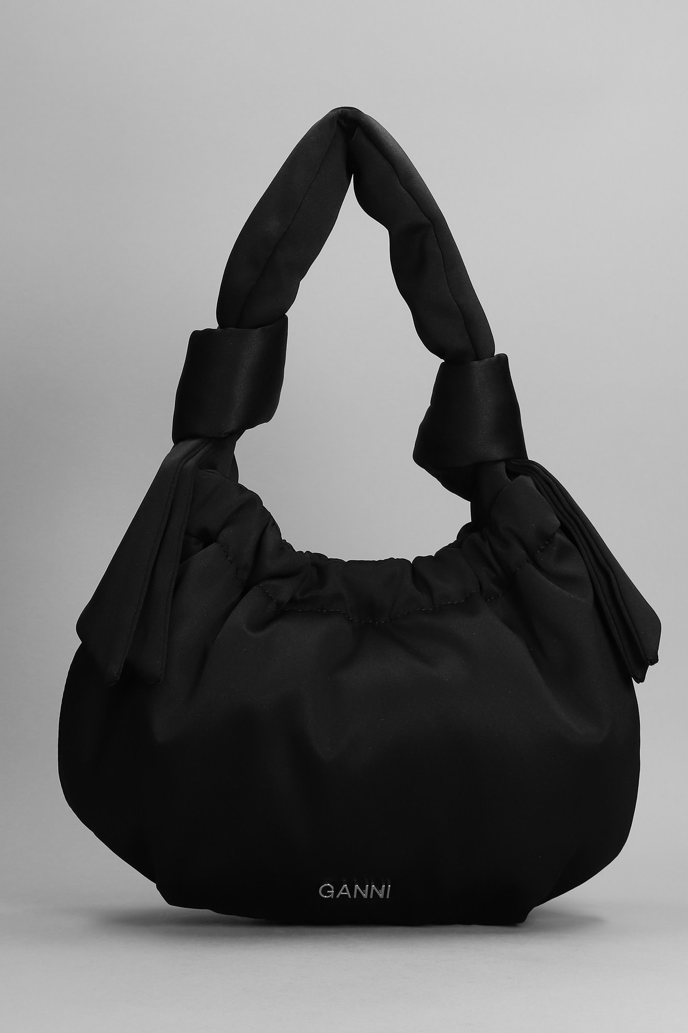 Ganni Hand Bag In Black Polyester