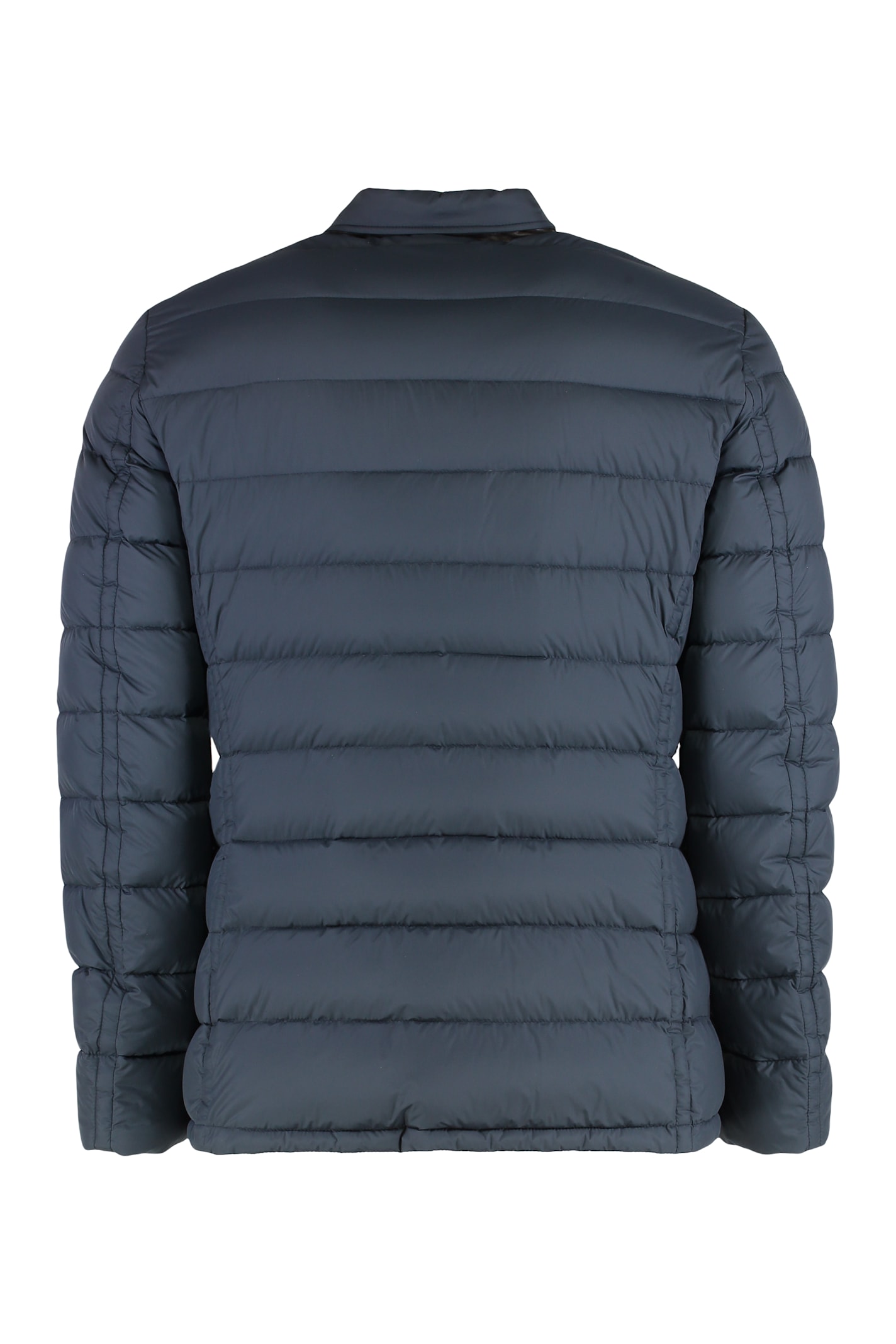 Moorer Long-sleeve Quilted Down Jacket In Blue