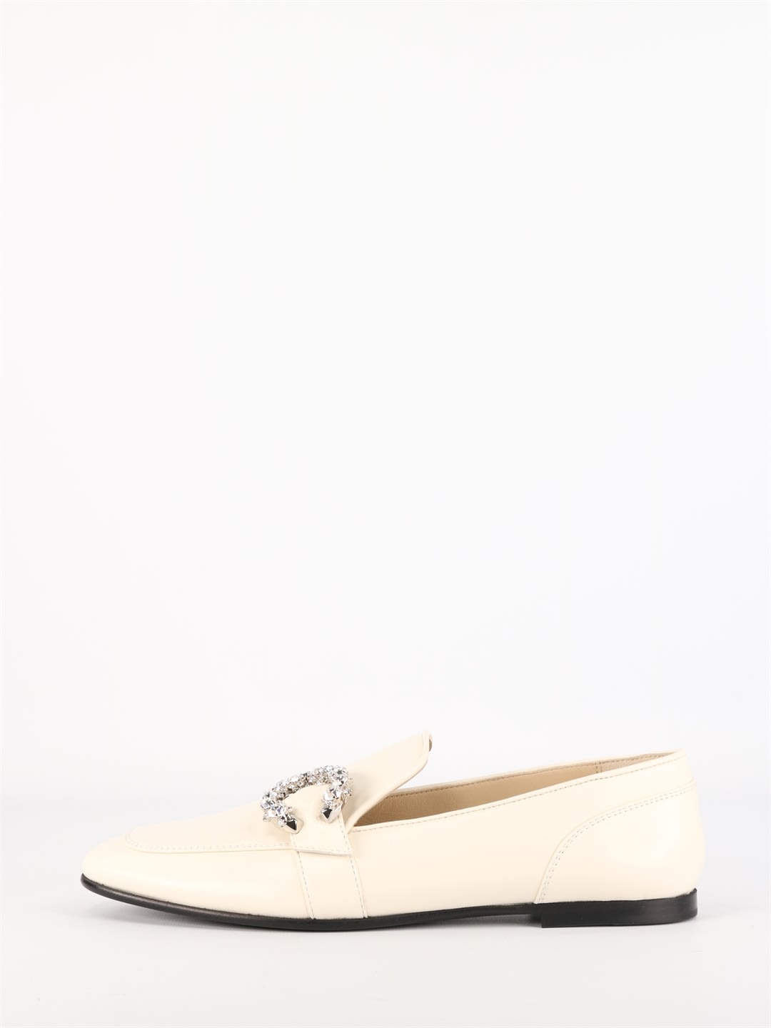 Buy Jimmy Choo White Jewel Mocassin online, shop Jimmy Choo shoes with free shipping