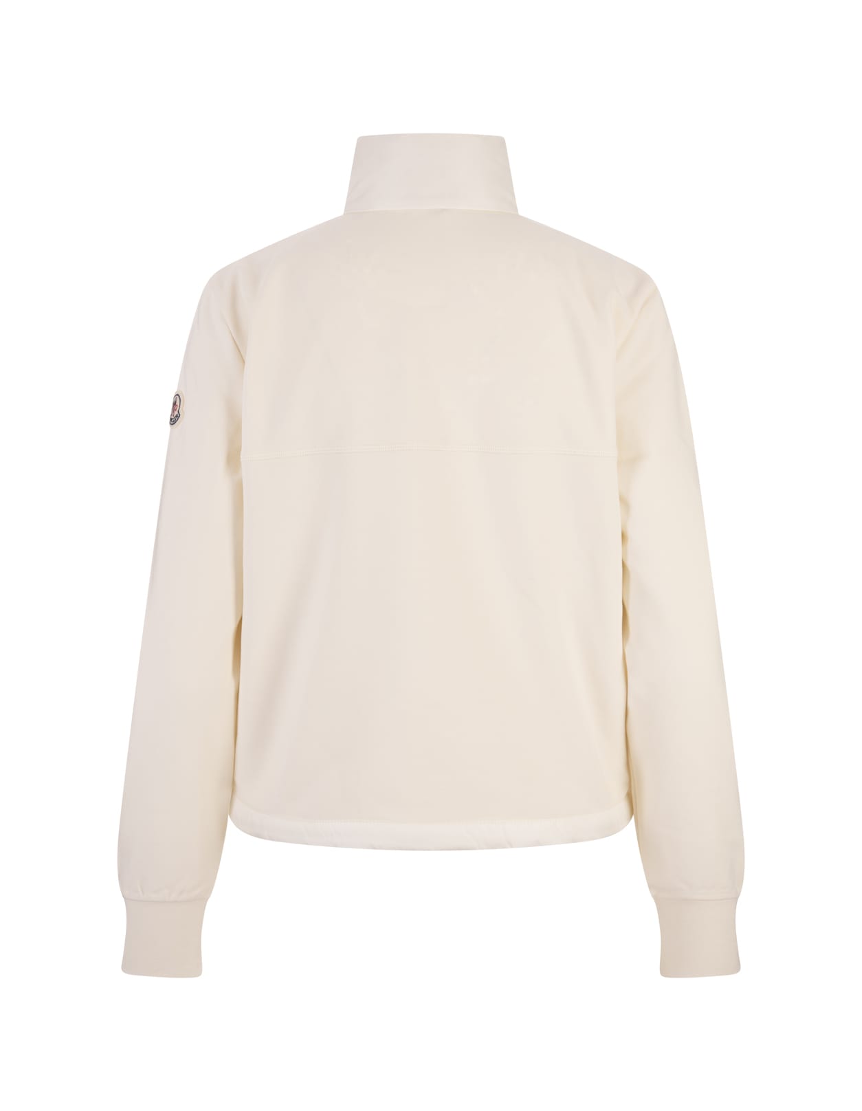 Shop Moncler White Padded Zip-up Sweatshirt