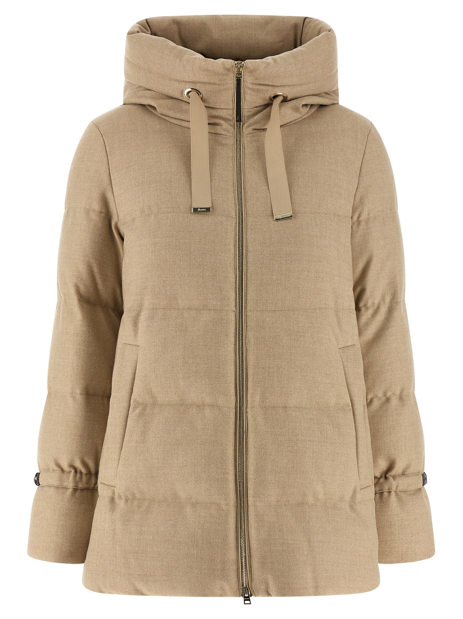 Herno Bi-stretch Lurex Jacket In Neutral