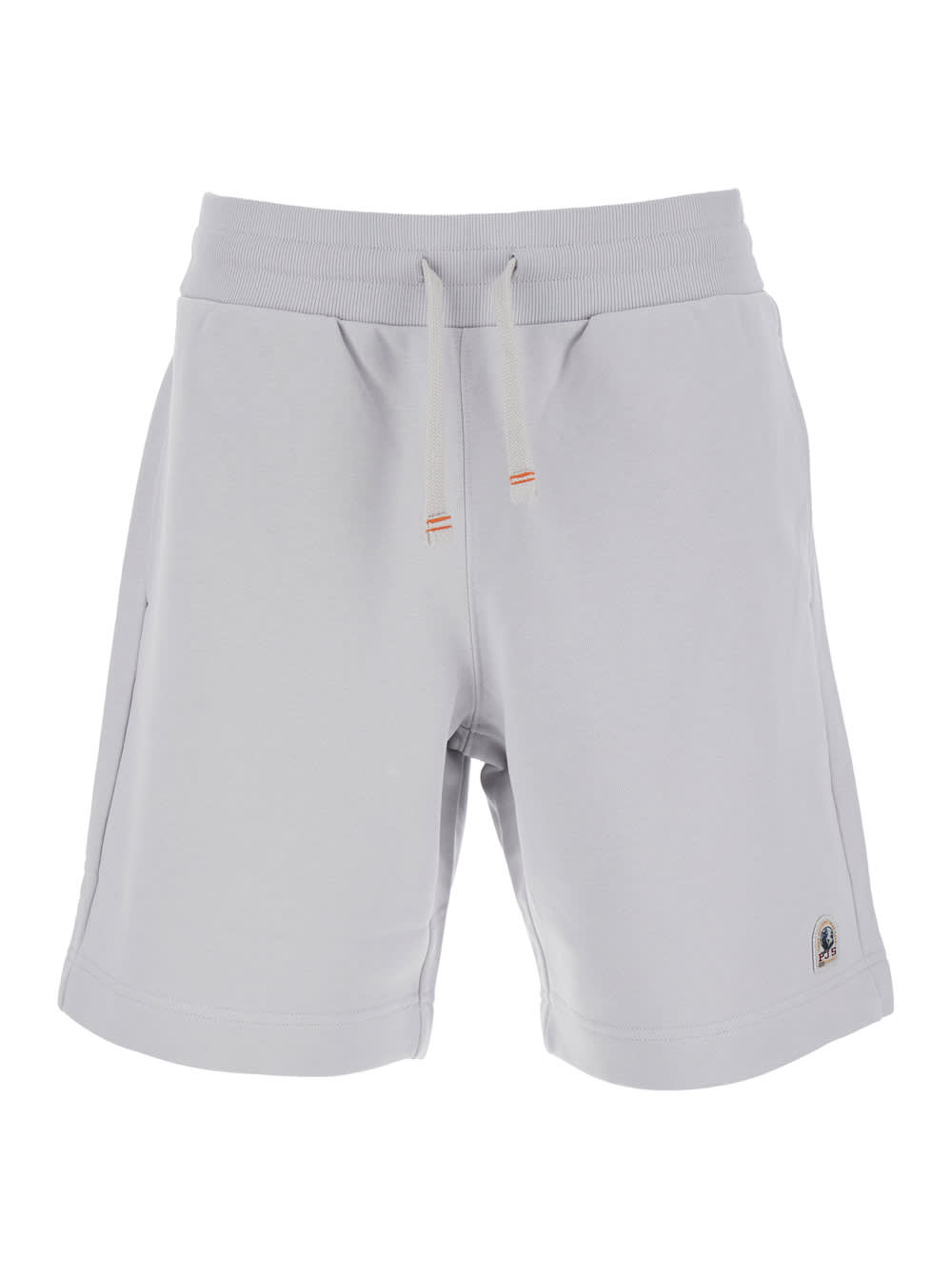 cairo Grey Shorts With Drawstring Waist And Logo Patch On The Front In Cotton Blend Man