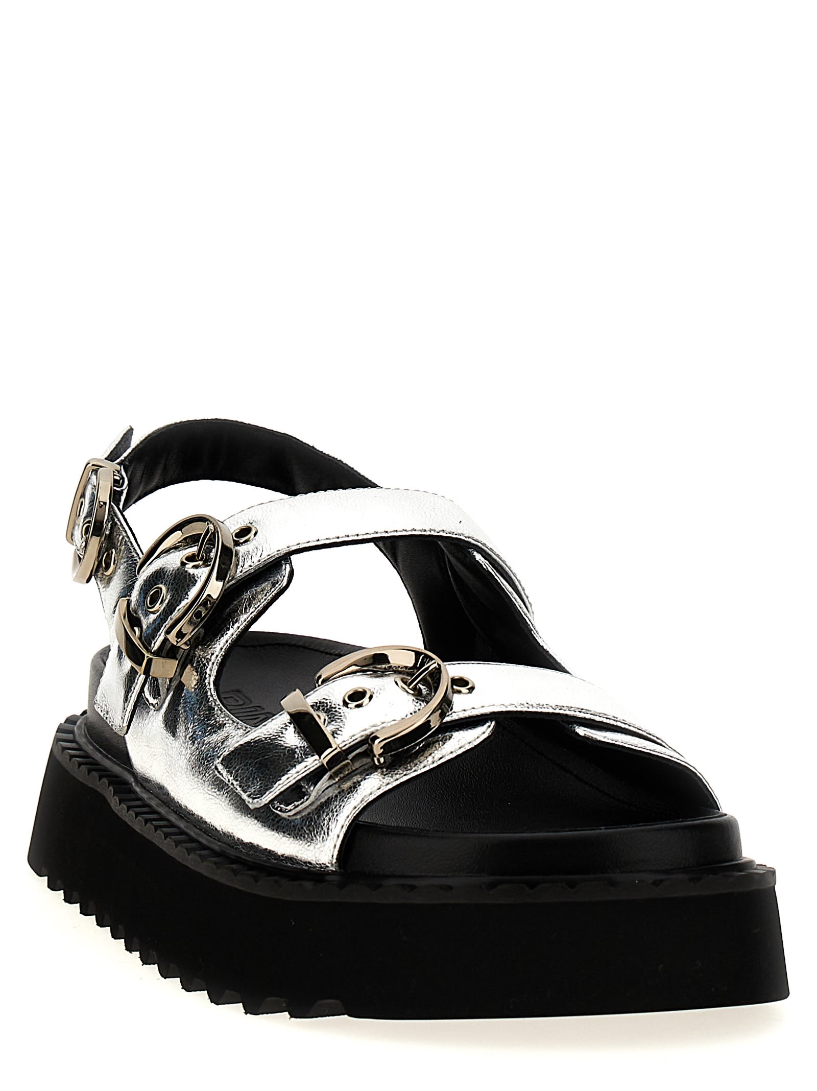 Shop Pinko Kate 03 Sandals In Silver