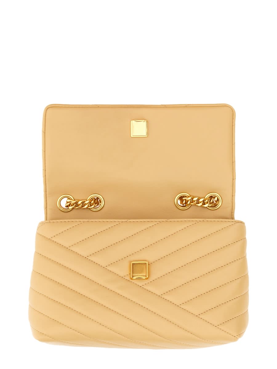 Shop Tory Burch Kira Small Shoulder Bag In Beige