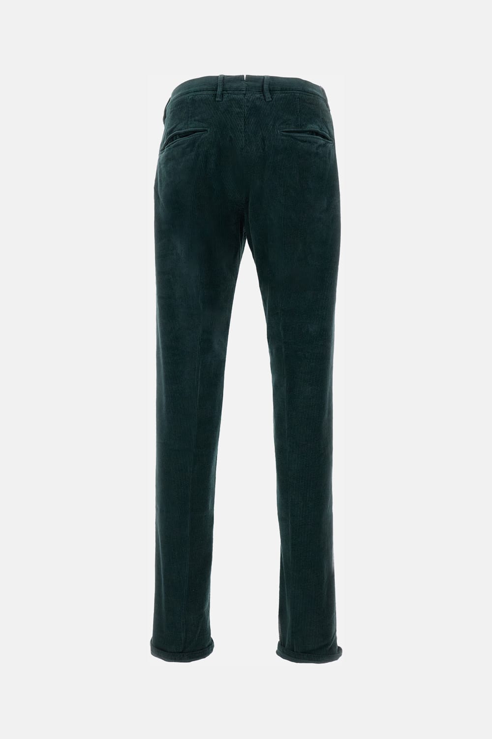 Incotex Tailored Fit Corduroy Trousers With Zip In Green