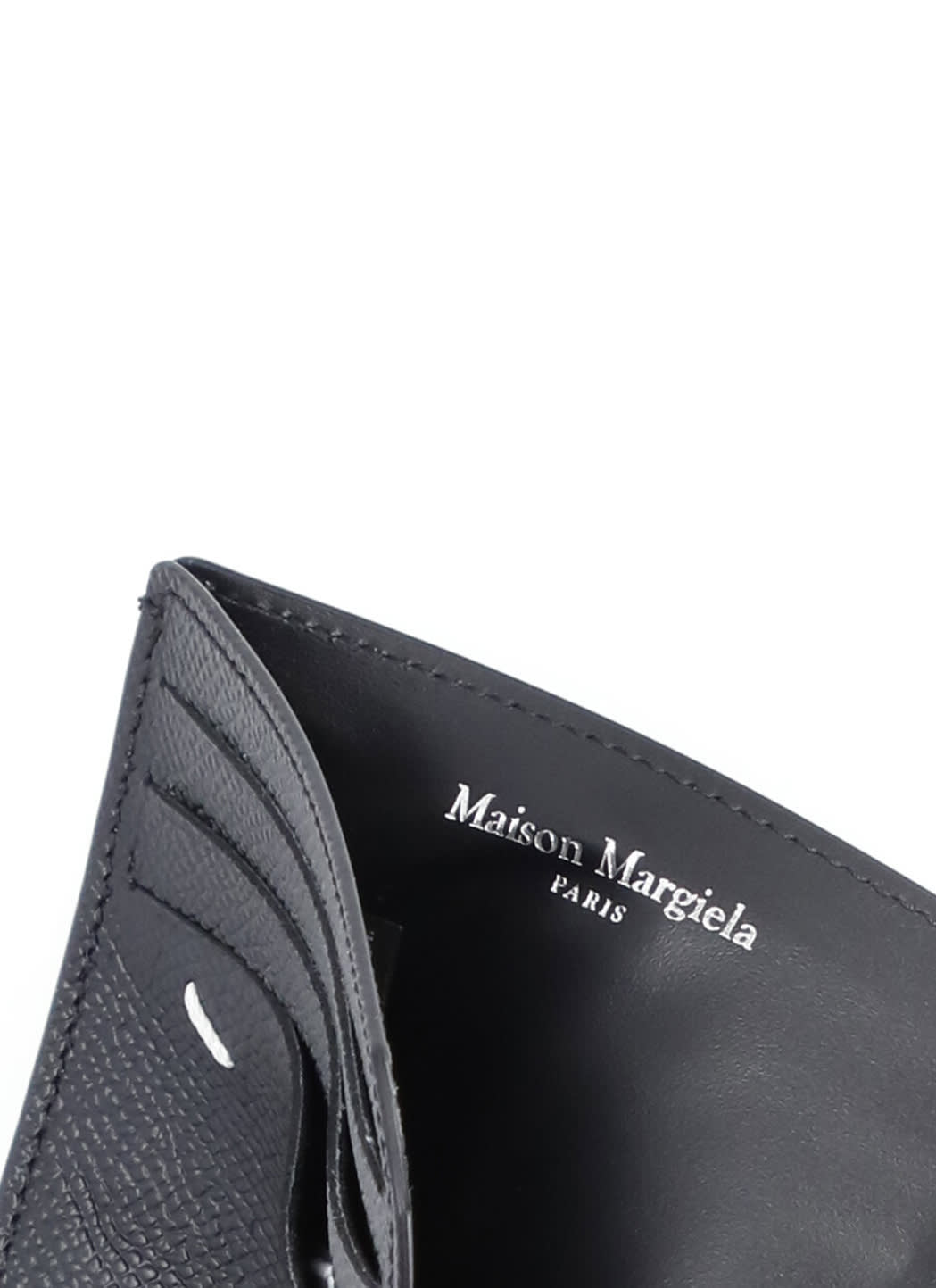 Shop Maison Margiela Four Stitches Card Holder In Black