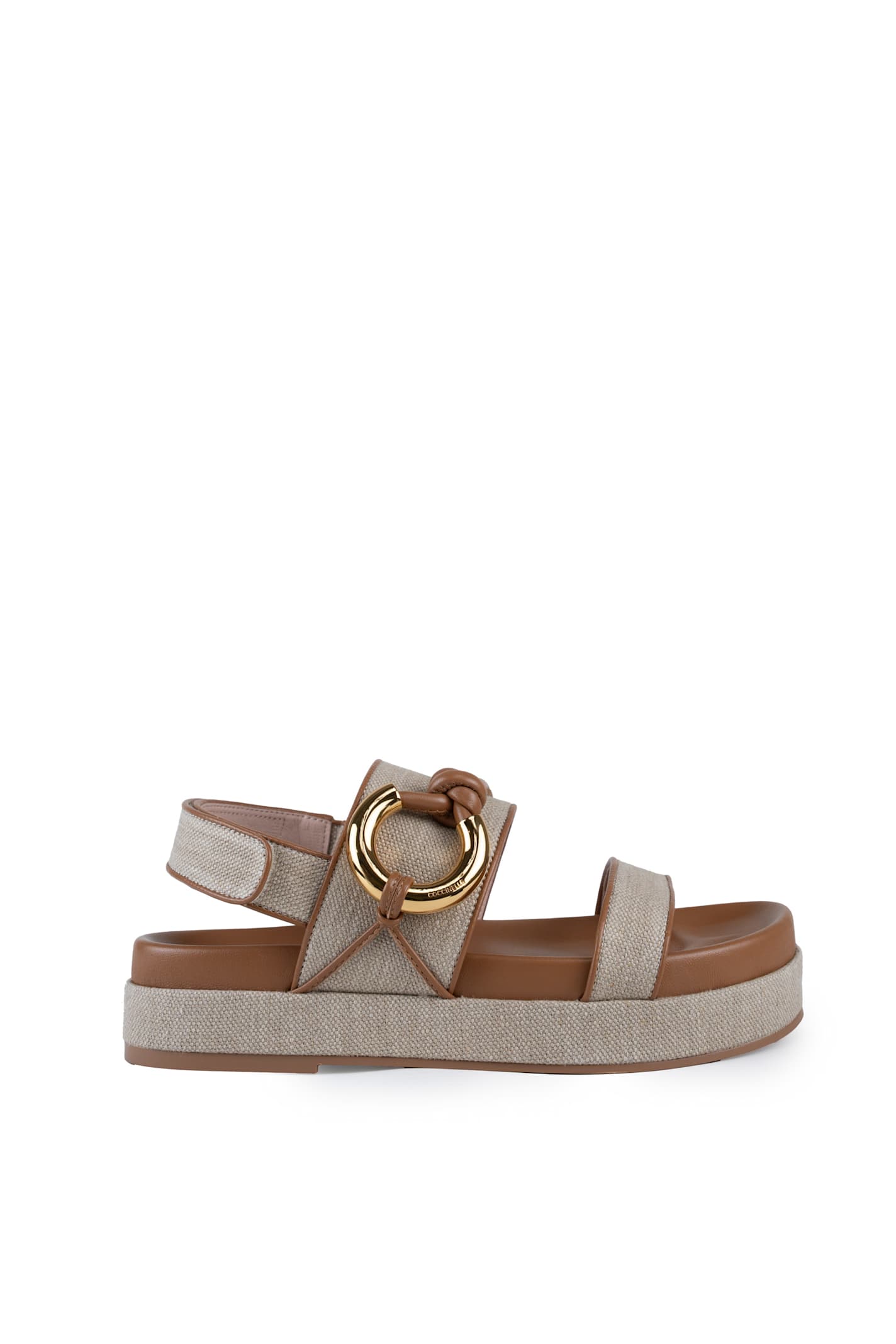 Shop Coccinelle Carmy Sandals In Leather And Fabric