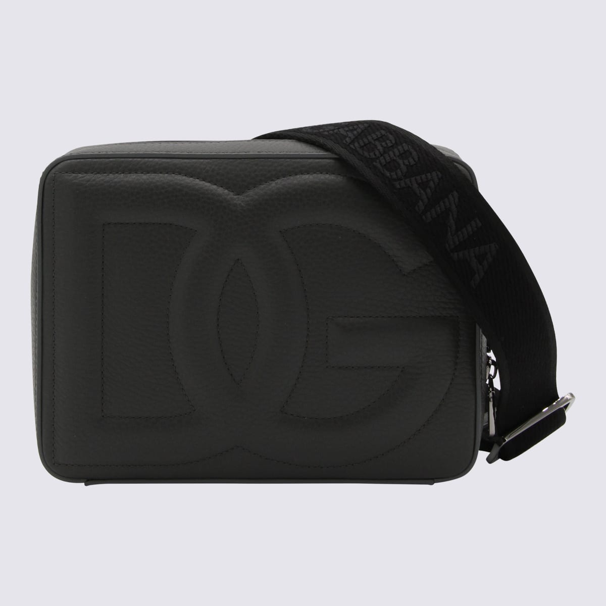 Dolce & Gabbana Dark Grey Leather Messenger Bag