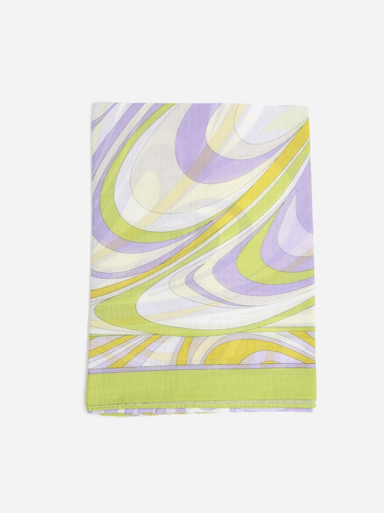 Emilio Pucci Cotton Sarong With Waves Print