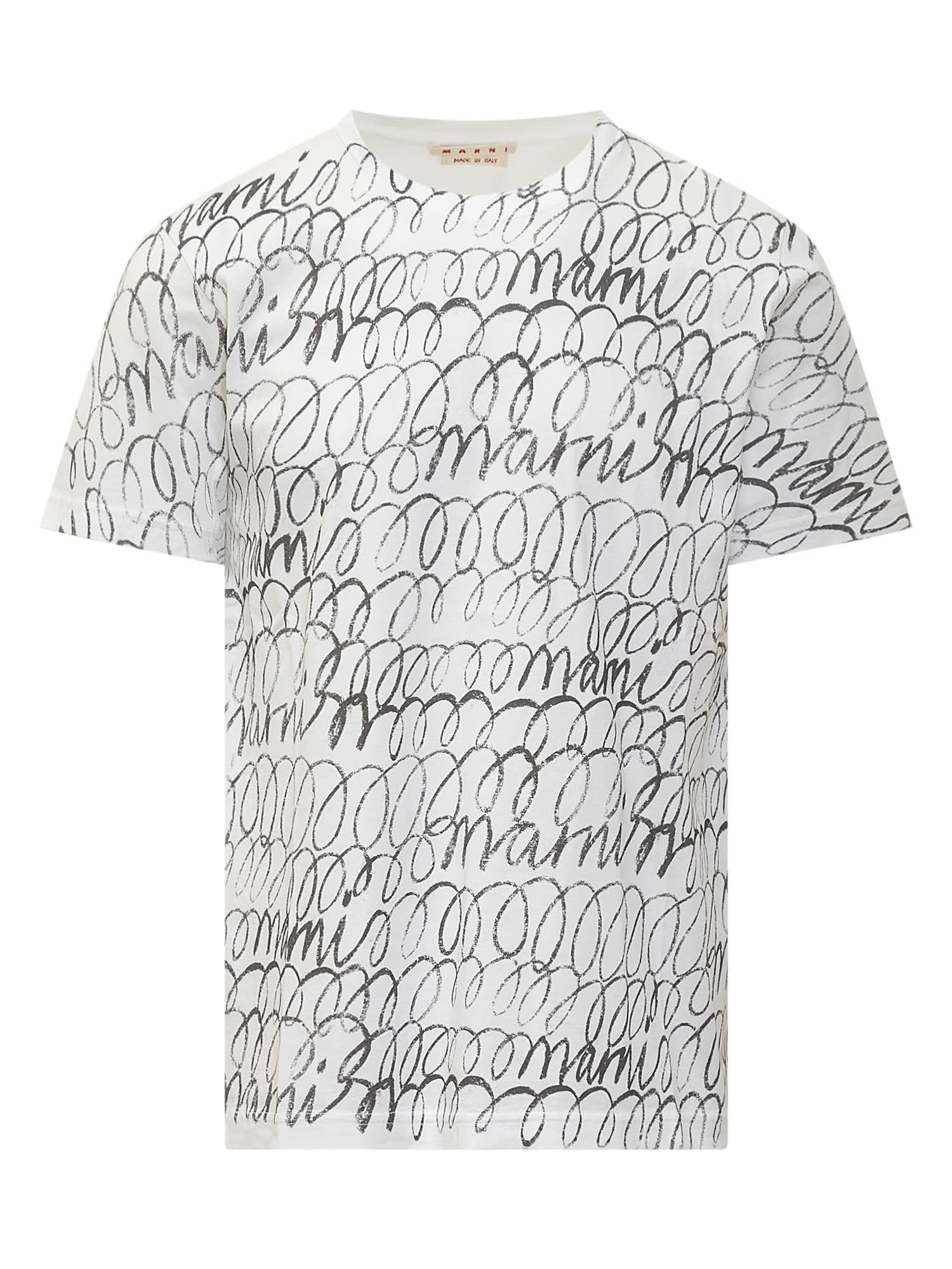 Shop Marni T-shirt In Lily White