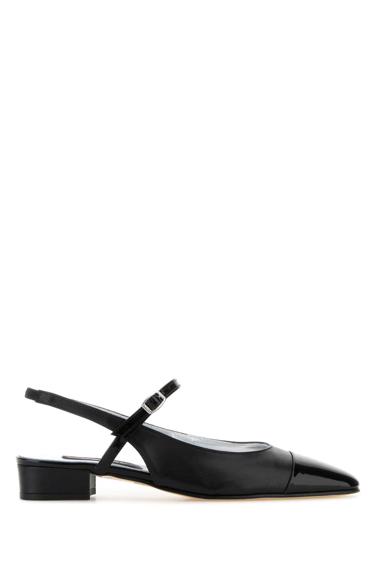 Black Leather Oceano Ballerinas