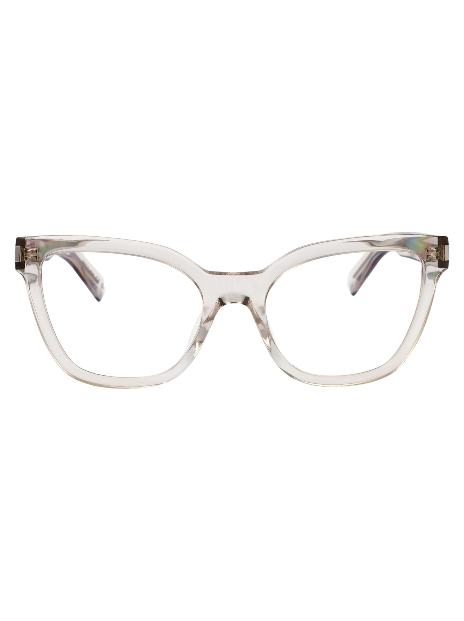 Saint Laurent Sl 748 Glasses In Beige-beige-transparent