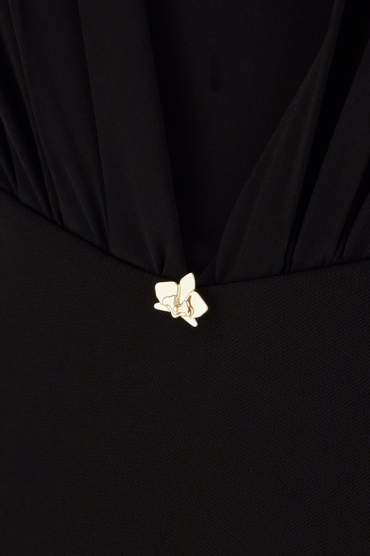 GENNY BLACK STRETCH VISCOSE DRESS