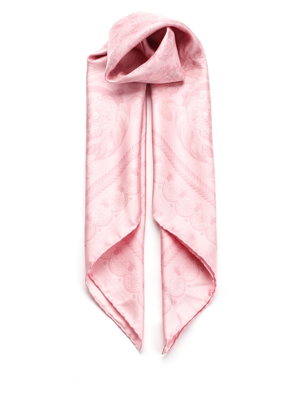 Shop Versace Silk Twill Scarf In Pink