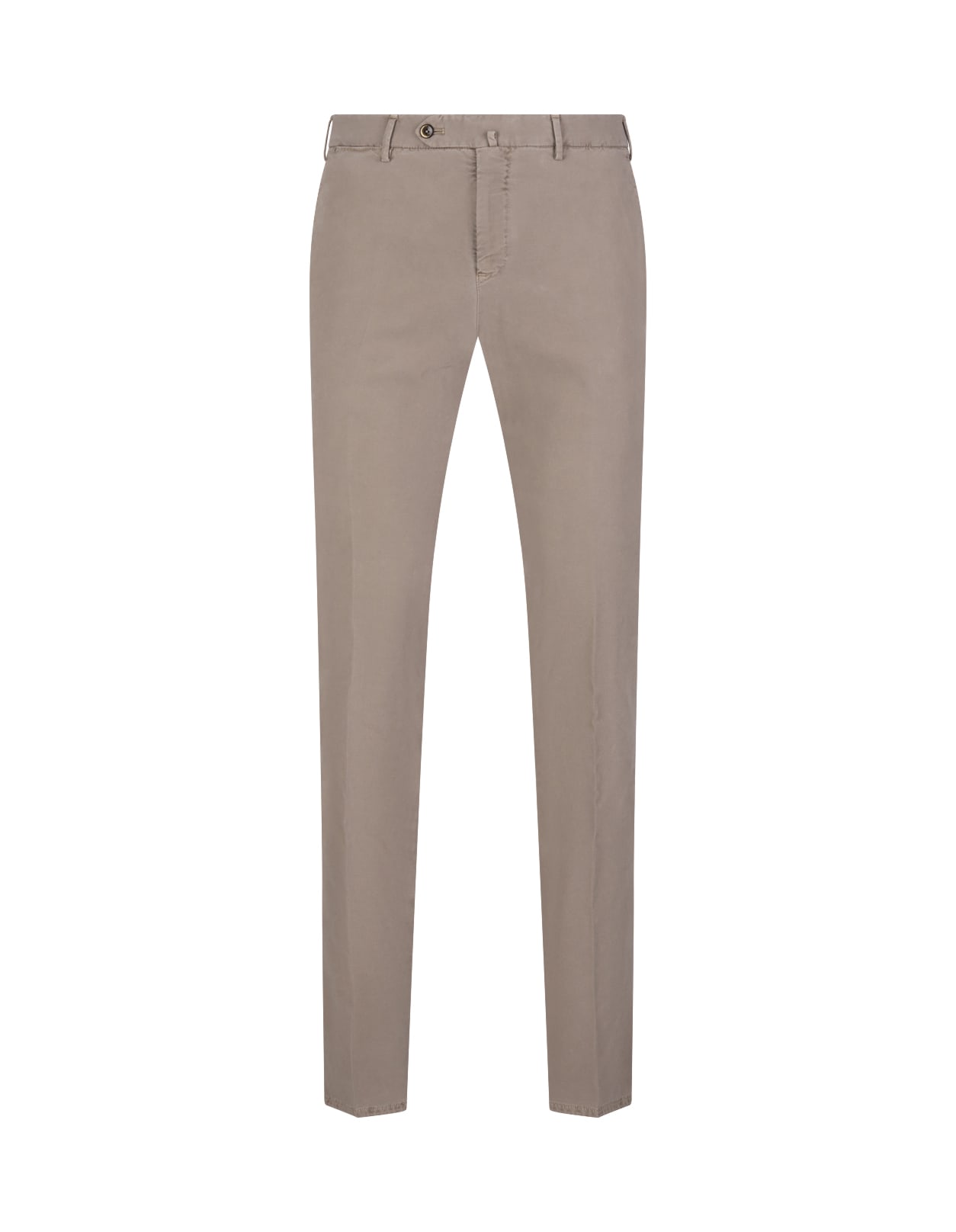 PT01 Man Slim Fit Trousers In Sand Stretch Technical Cotton
