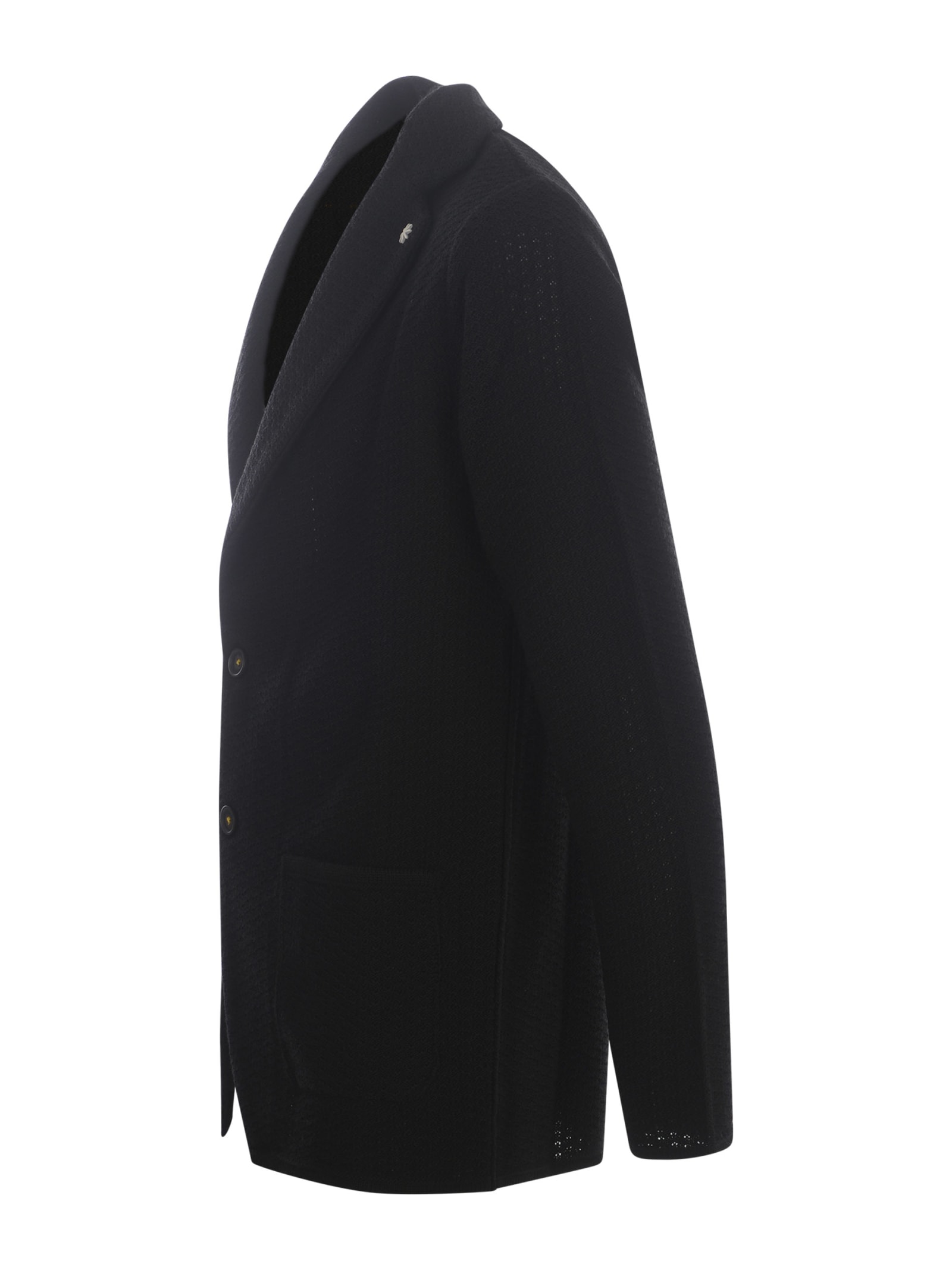 Shop Manuel Ritz Jacket  In Wool Blend In Black