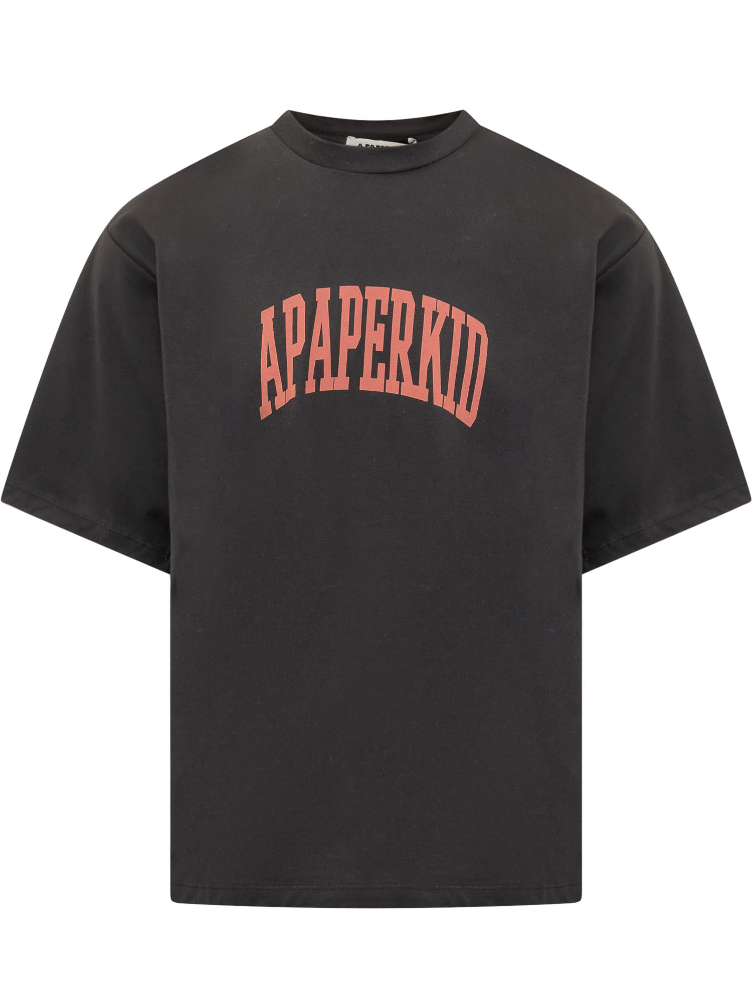 A Paper Kid Cotton Logo T-shirt In Nero