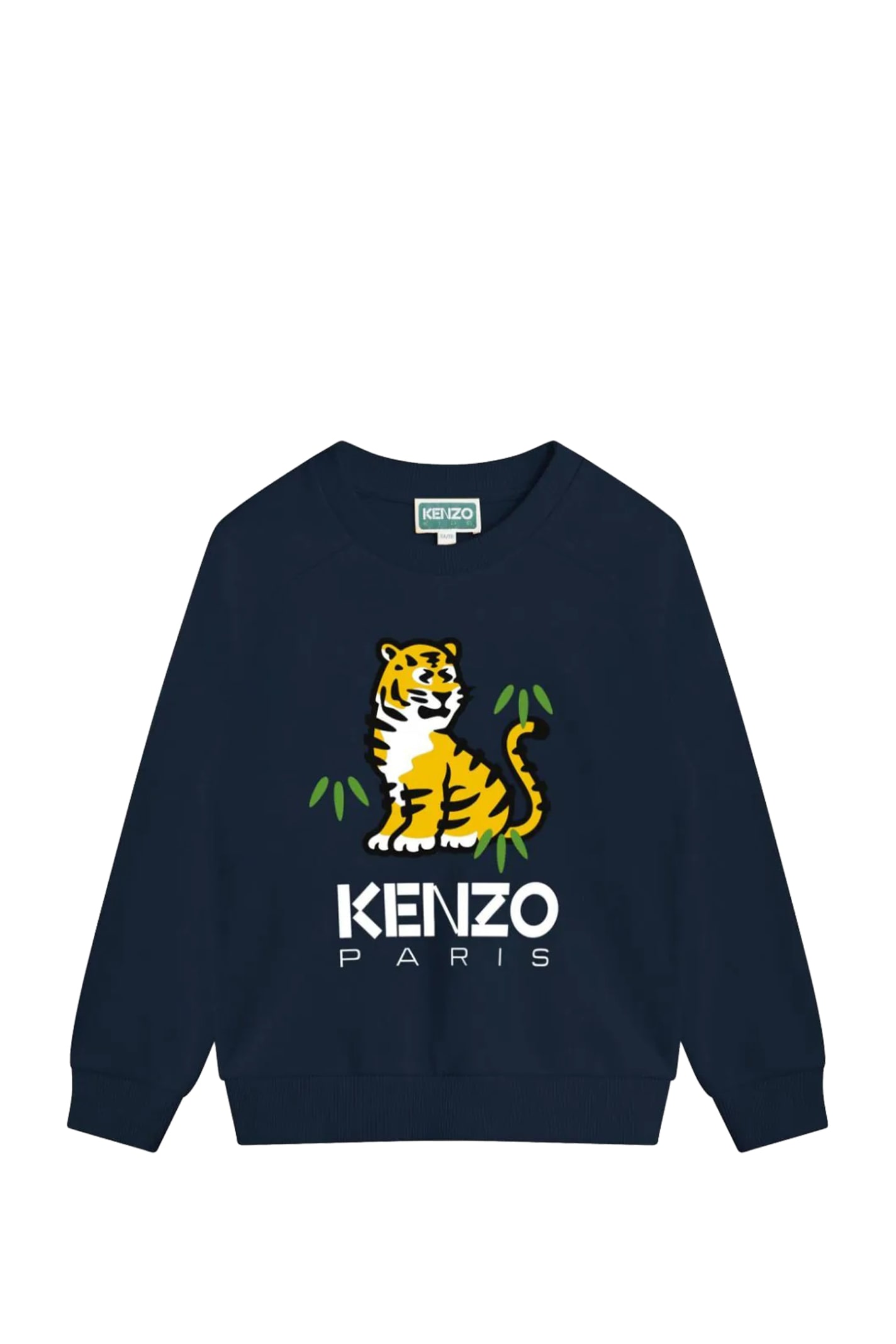 Shop Kenzo Sweatshirt With Print In Blue