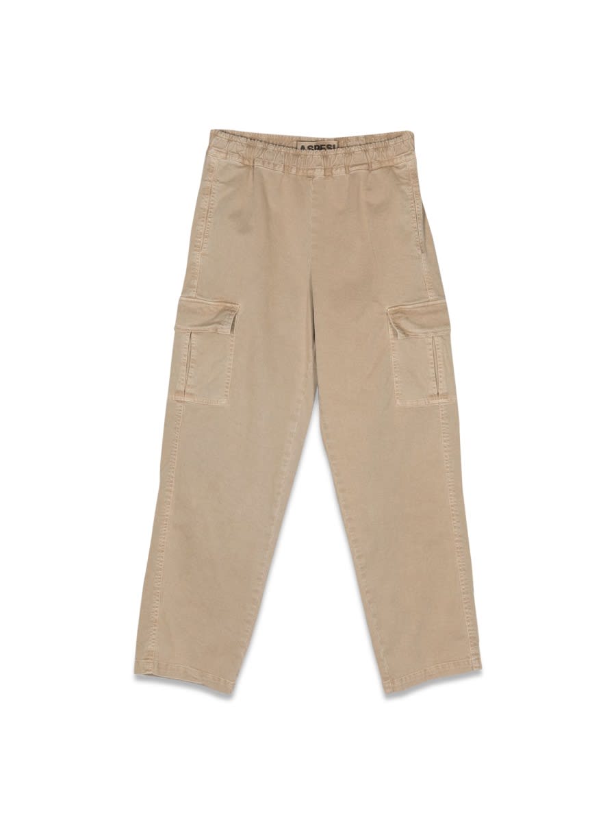 Aspesi Cargo Cotton Trousers In Beige