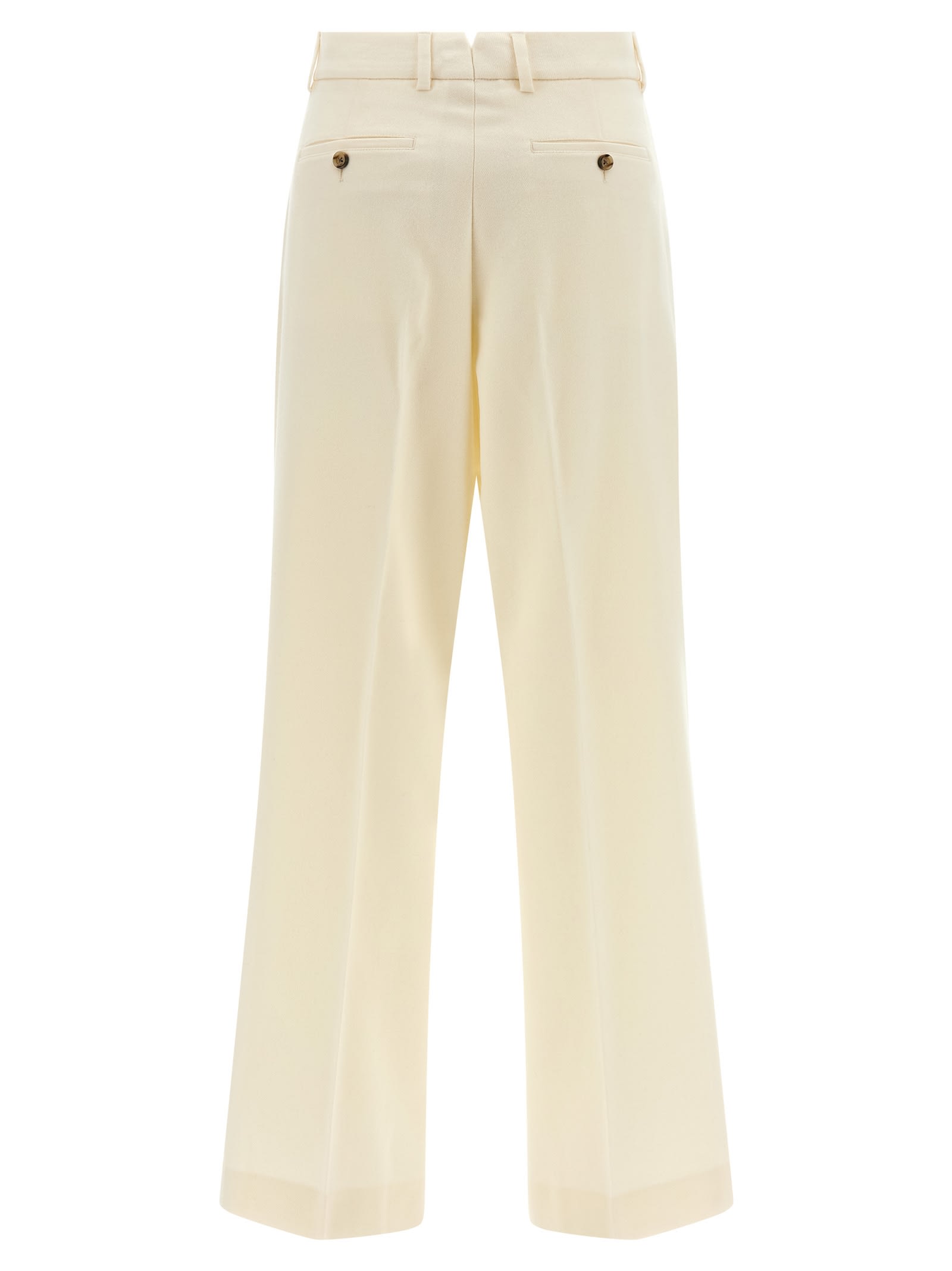 Ami Alexandre Mattiussi Tailored Trousers With Pleats And Pockets In Neutral