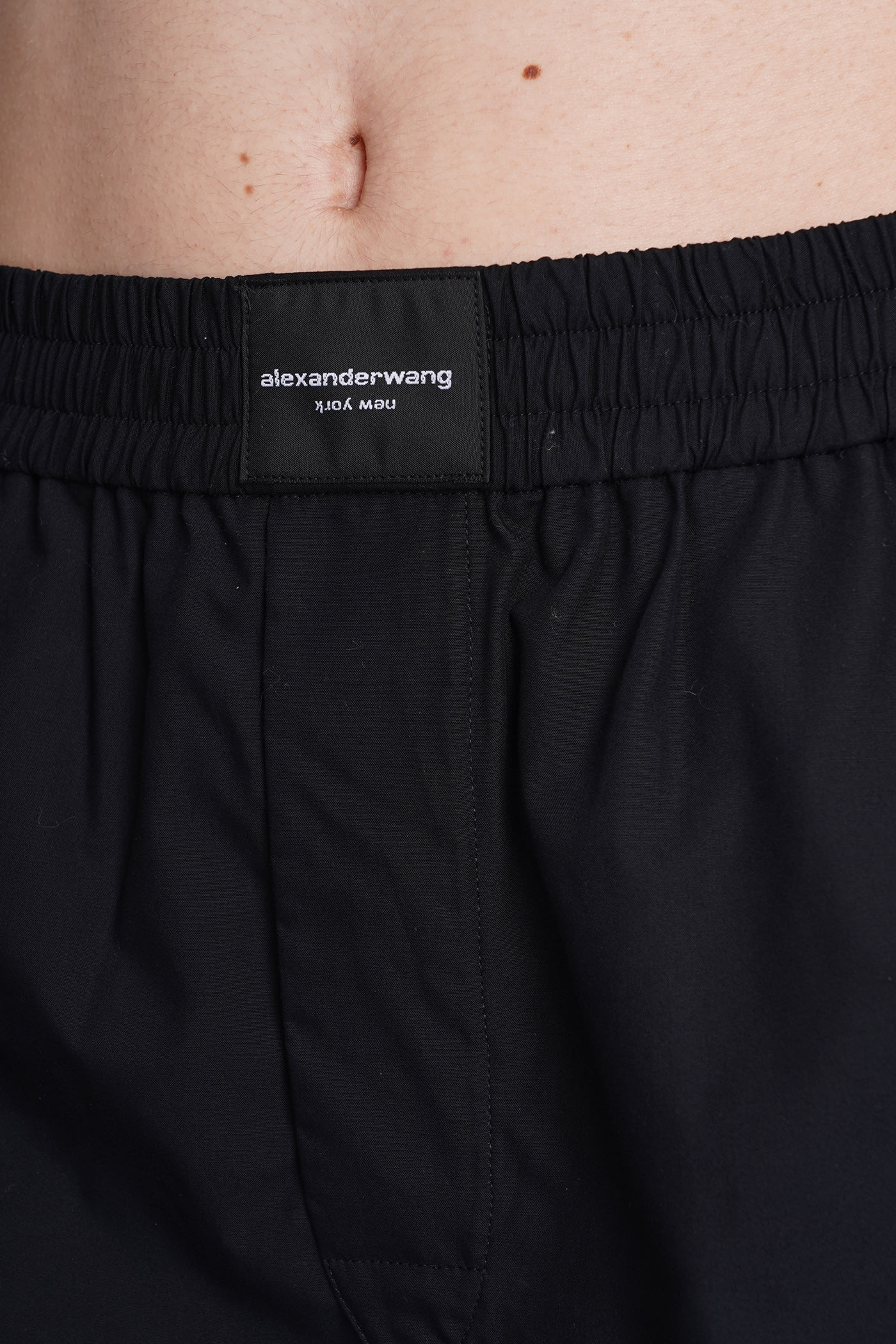 Shop Alexander Wang Shorts In Black Cotton