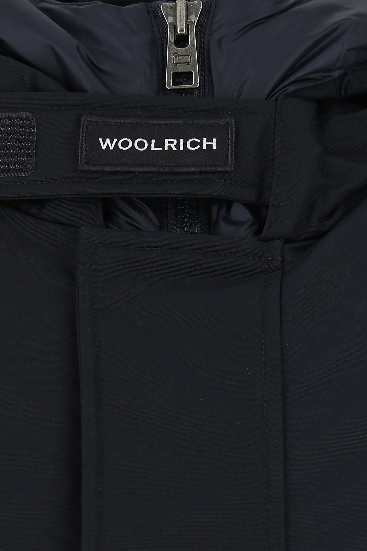 Shop Woolrich Midnight Blue Cotton Blend Polar Parka In Melton Blue