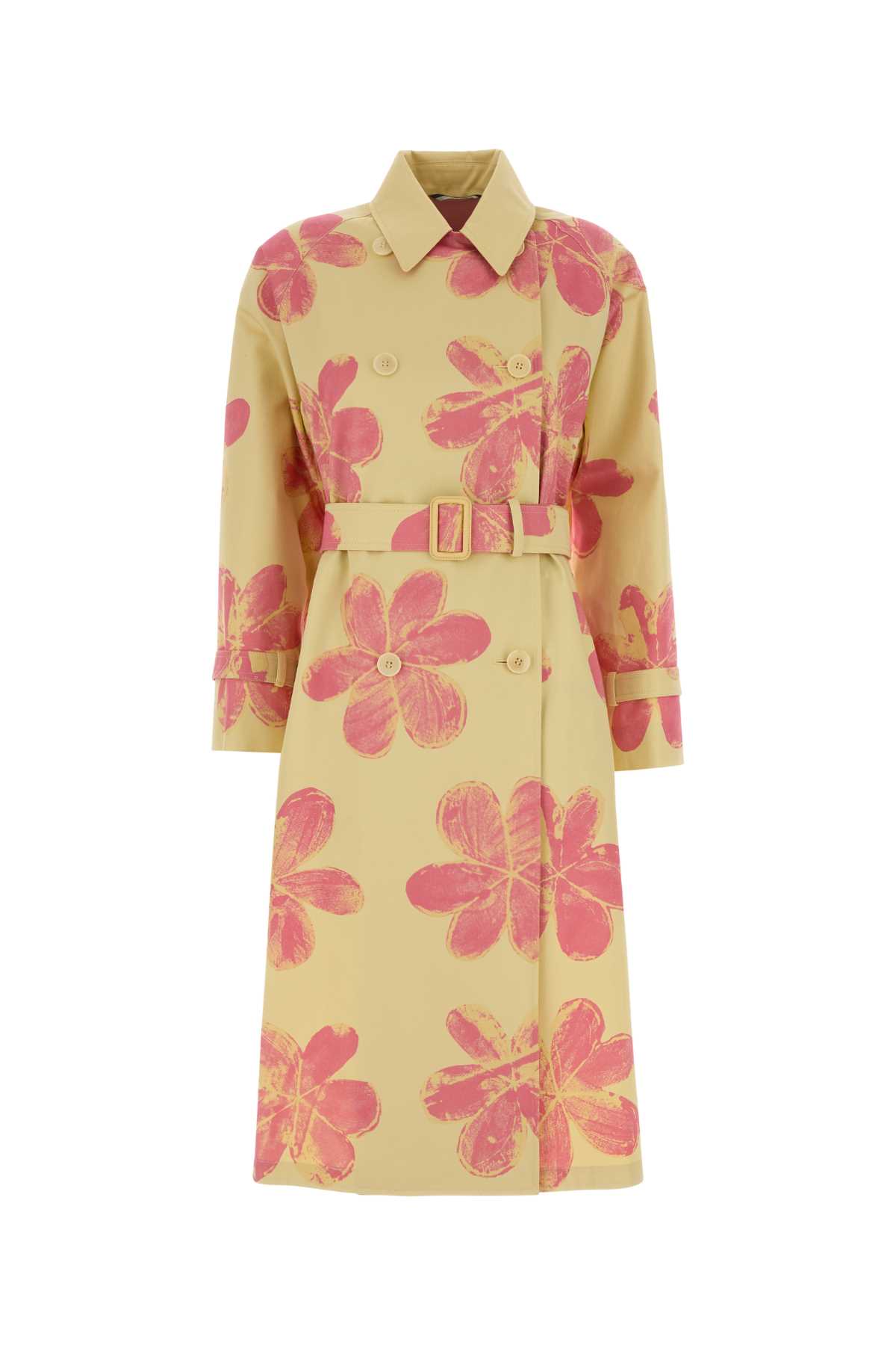 Weekend Max Mara Printed Cotton Radioso Overcoat In Multi